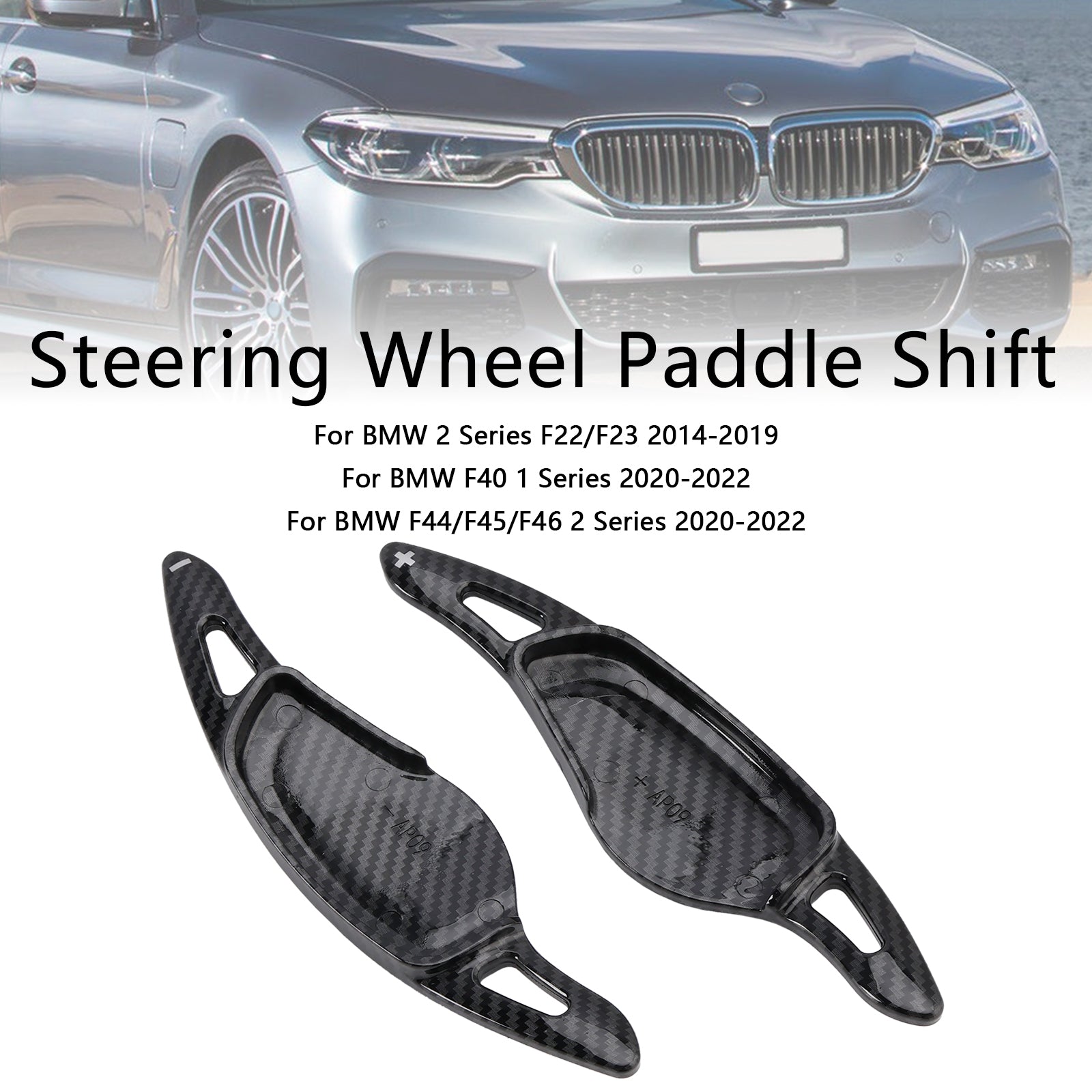 Pallet di velocità sull'aspetto del carbonio del volante per BMW 3, 4, 5, G20, G22, G30 2018+