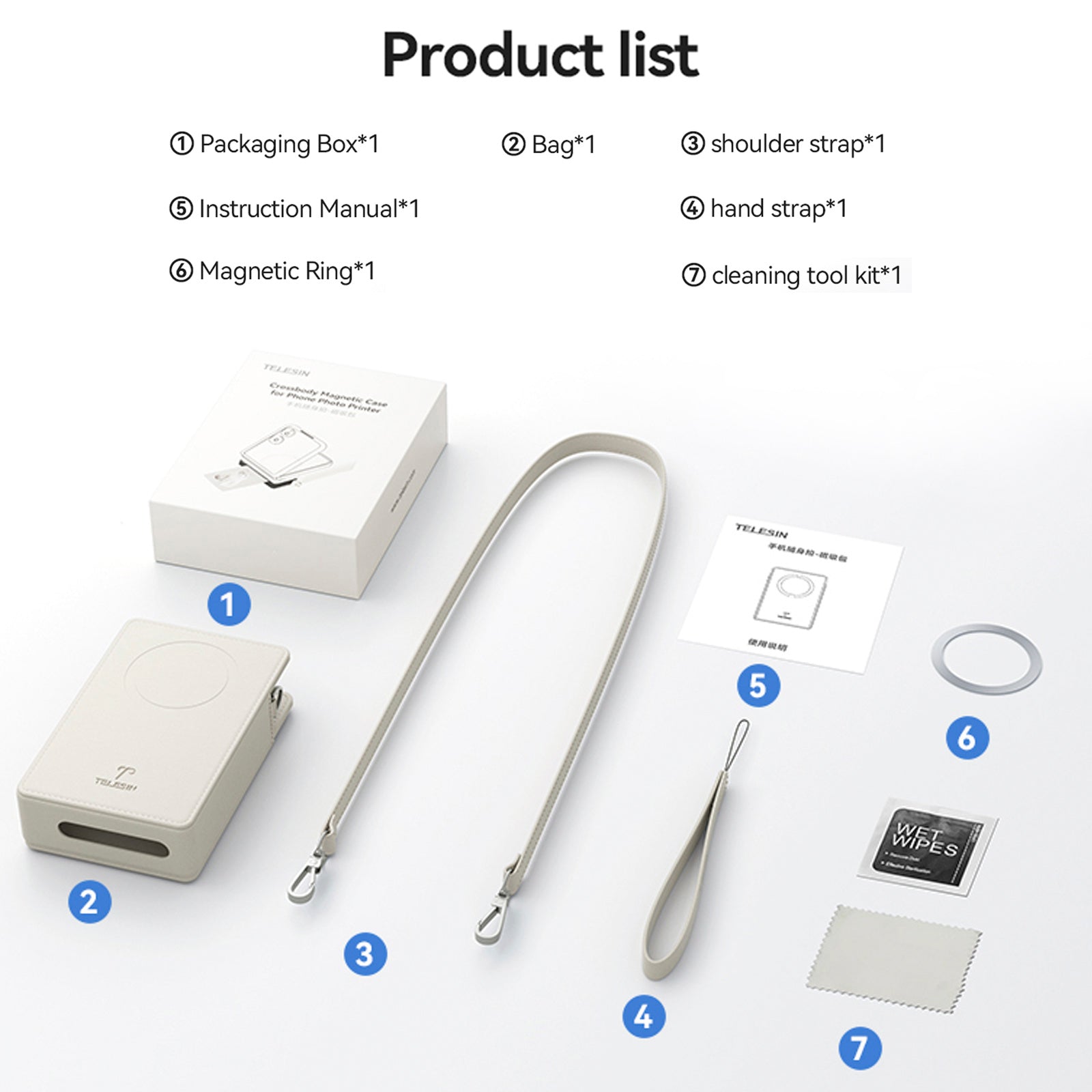 Magnetna torbica za shranjevanje za mobilni telefon in kamero, za Xiaomi Pocket 1S Photo Printer