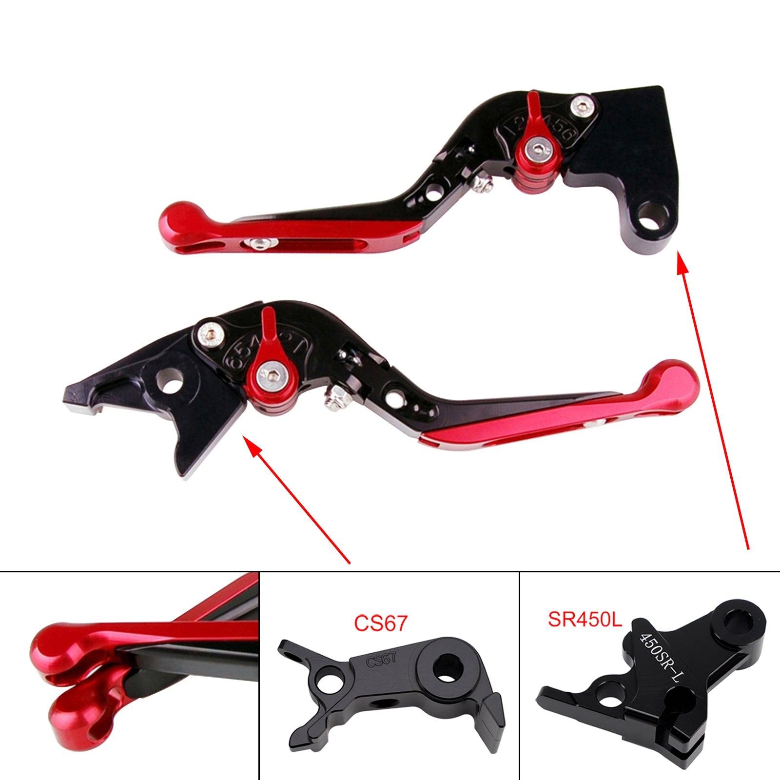 Levier de frein et d'embrayage réglable compatible avec VOGE DS900X 900DSX 2024-2026
