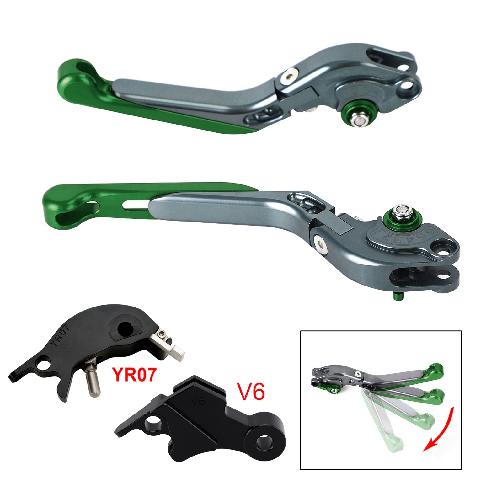 Levier de frein et d'embrayage réglable compatible avec YAMAHA XSR900 XSR900GP MT-09 2024-2025
