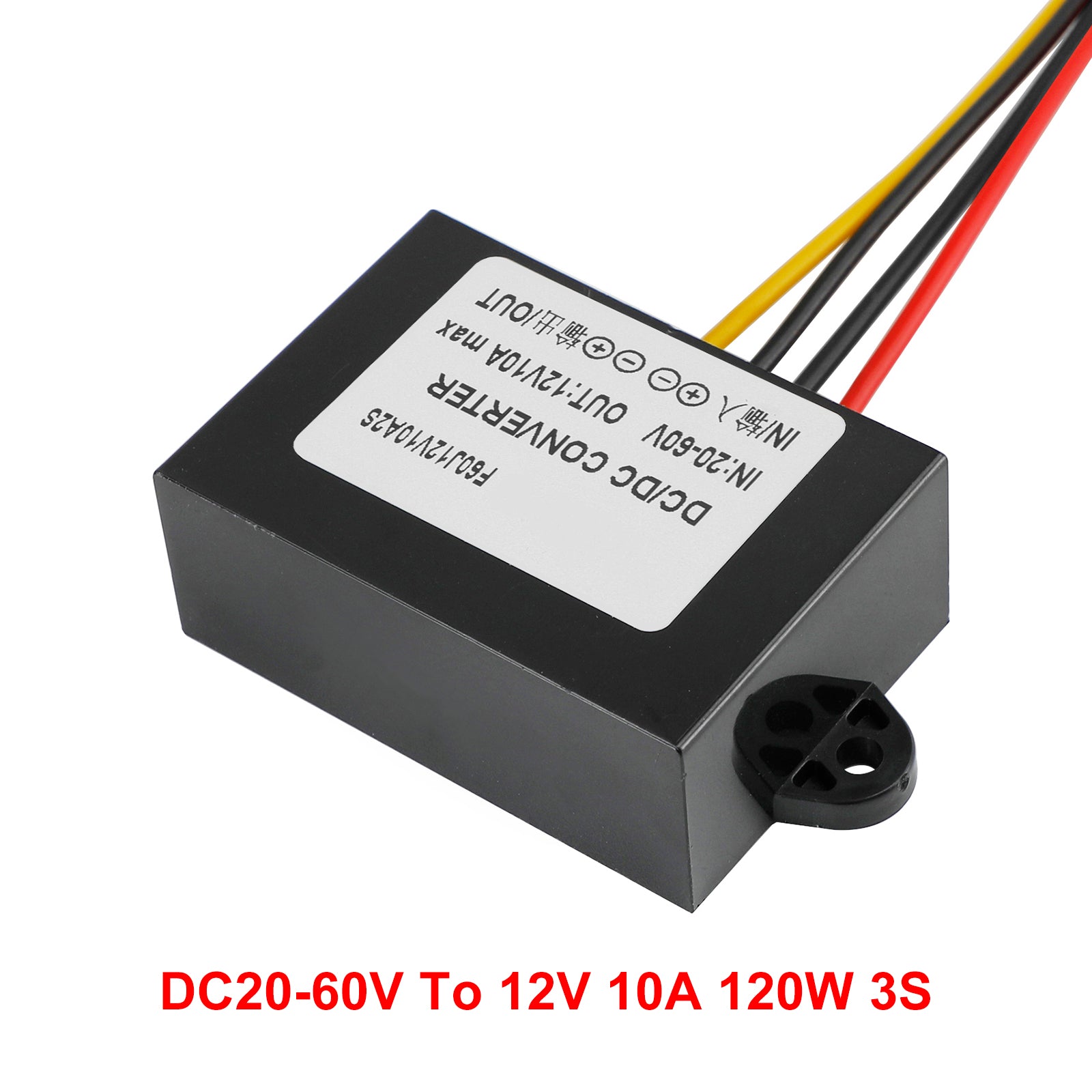DC-DC Converter waterdichte 20-60 V, spanningsverlaging tot 12 V, vermogensmodule 10 A