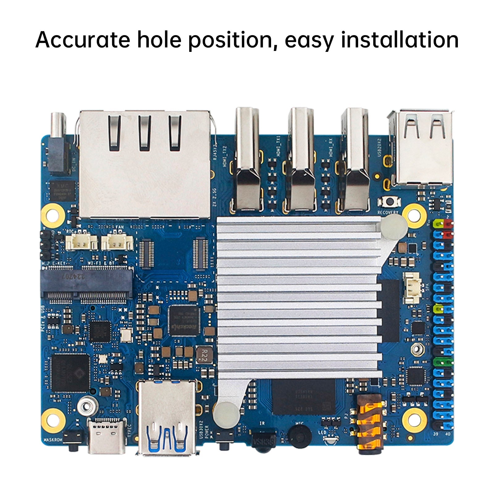 Dissipateur thermique Orange Pi 5Plus Pi5 Résistance aux hautes températures Refroidissement du dissipateur thermique du processeur