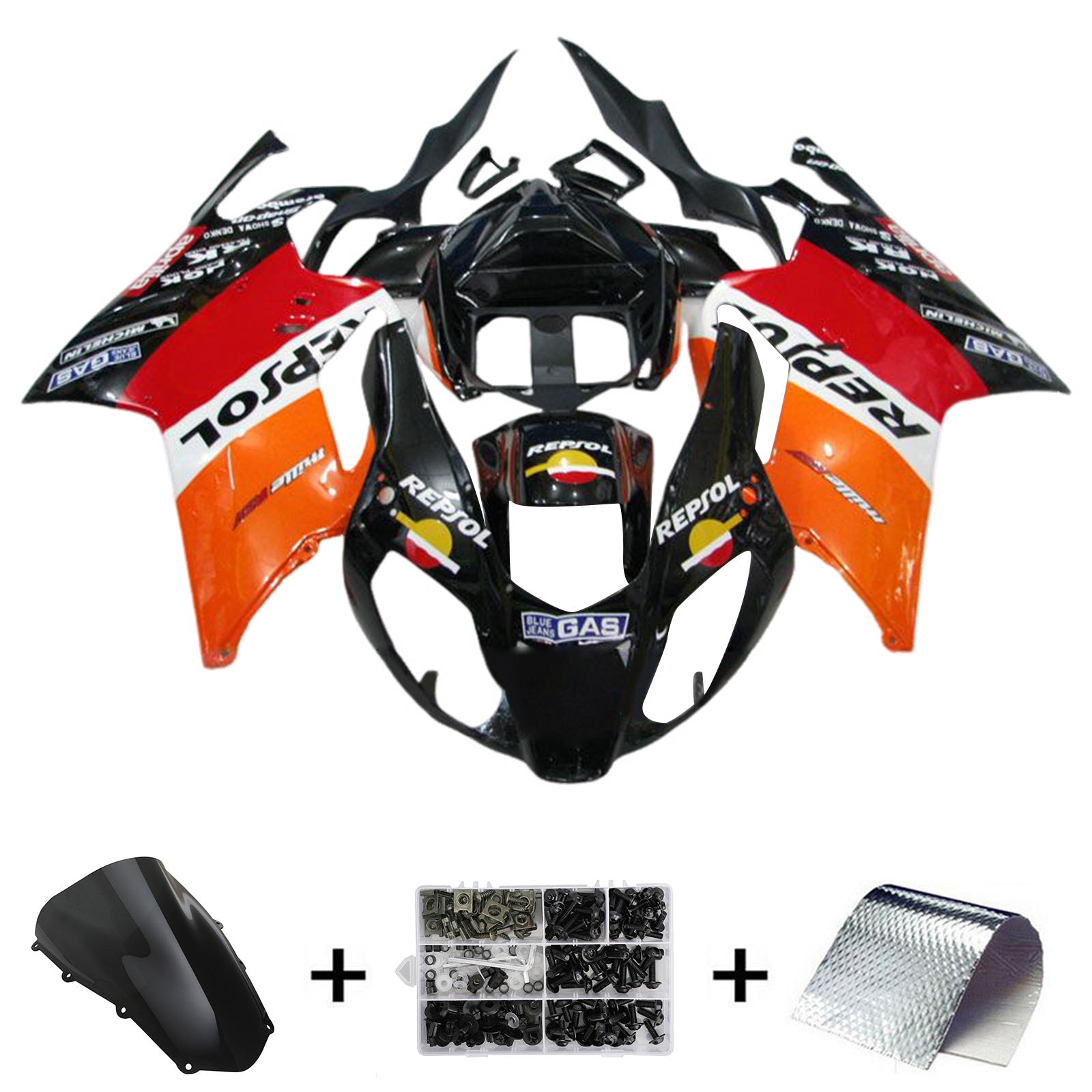 Amotopart Aprilia RSV1000 2003-2006 kunststof kuipwerkset