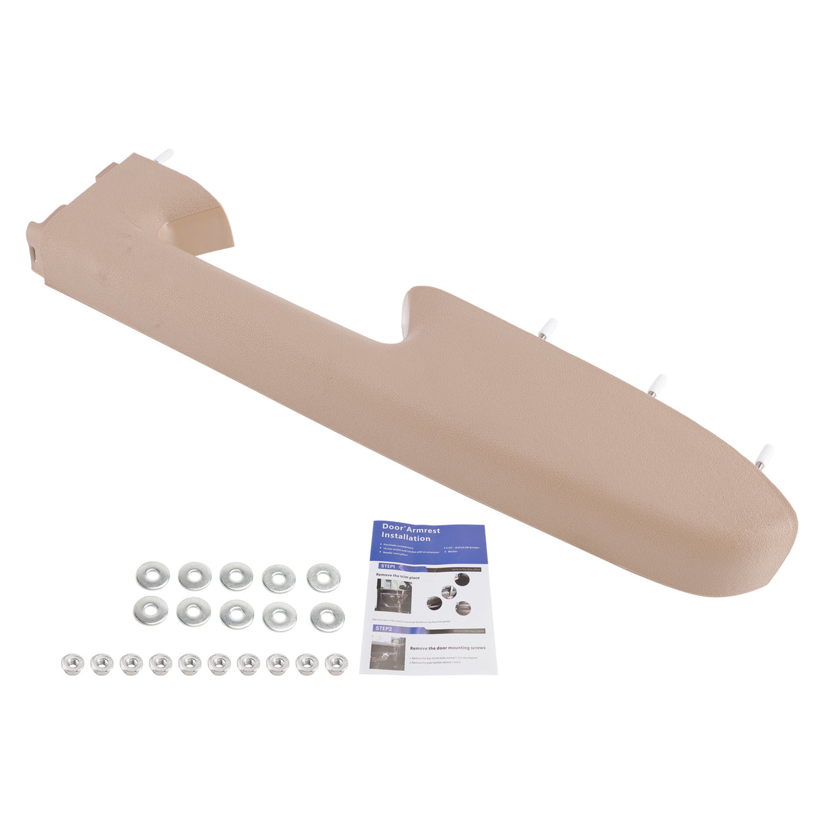 Reparatursatz für Armlehne vorne rechts, kompatibel mit Chevy Silverado 1500 2500HD 2010–2014, Farbe Beige