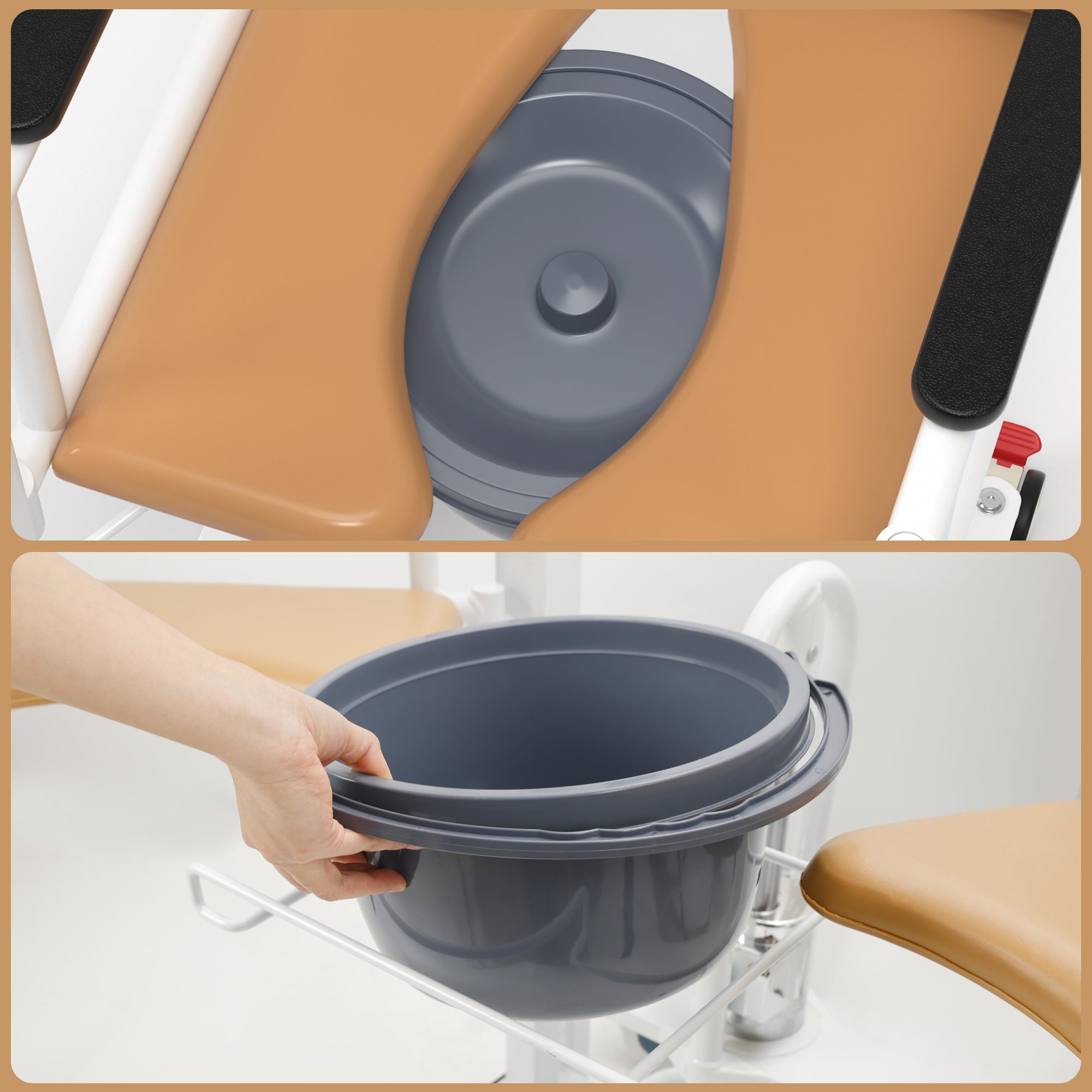 Fauteuil de Transfert Hydraulique Multifonction - Installation Sans Outil, Nettoyage Facile