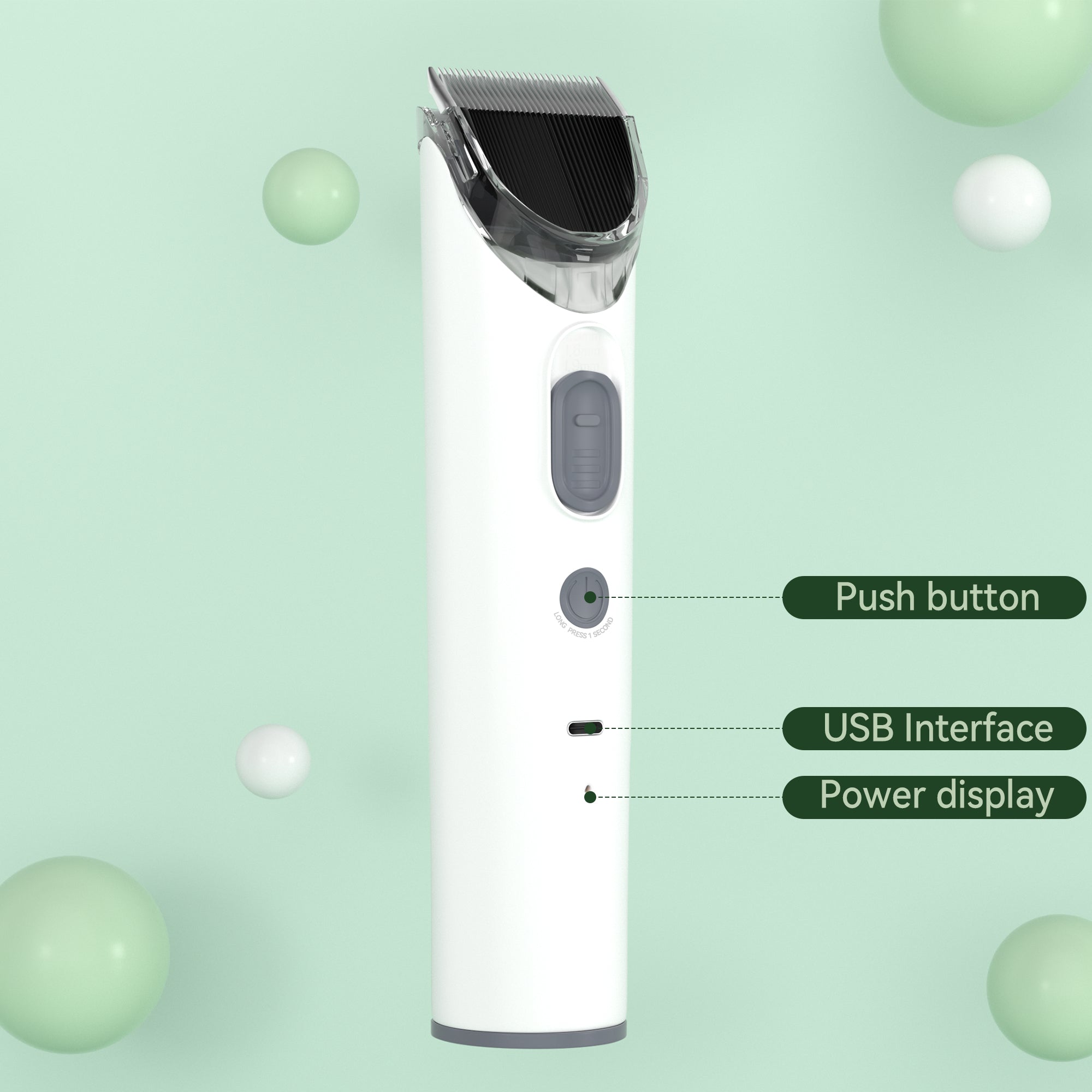 Zestaw do pielęgnacji 5 w 1 ze zintegrowanym odkurzaczem - Maszynka do strzyżenia zapobiegająca kłaczeniu i szczotką z przyssawką dla psów i kotów - Zbiornik 1,5 l