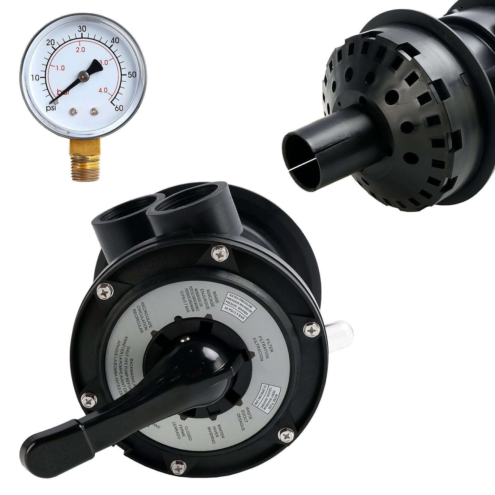 SP0714T Vari-Flo Commande 1-1/2" (1,5 pouces) FIP Montage Supérieur Vanne Multiport Pour Hayward