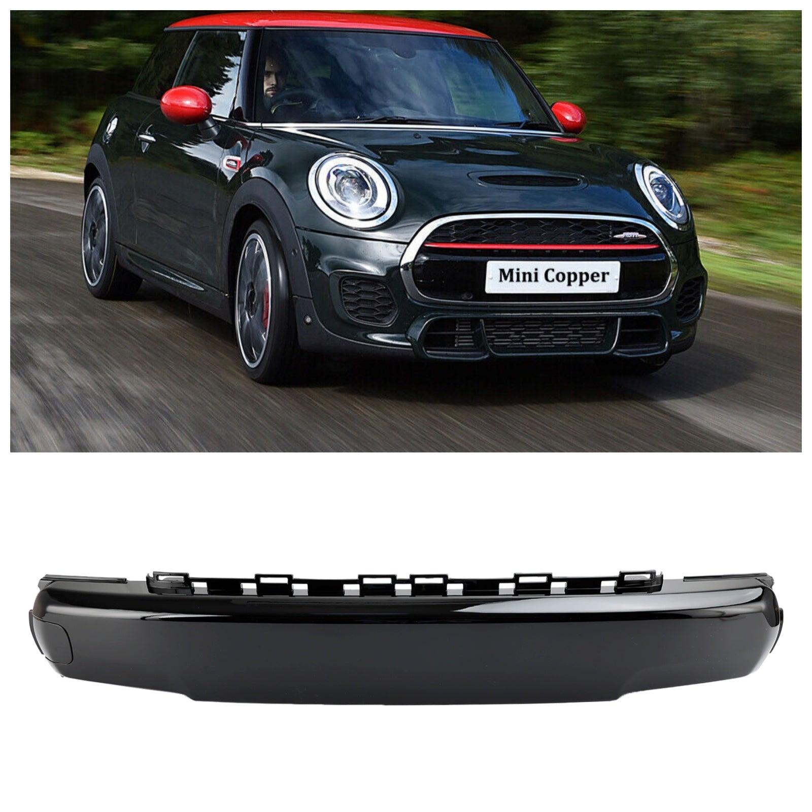 Klanata Cache-phares noir brillant pour Mini F55 F56 F57 One Cooper S
