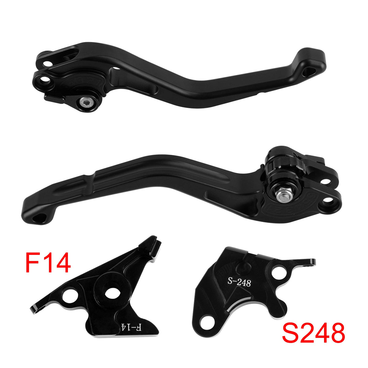 Nieuwe korte remkoppelingshendel compatibel met Suzuki GSXR600 750 1000 DL650 GSR600 zwart