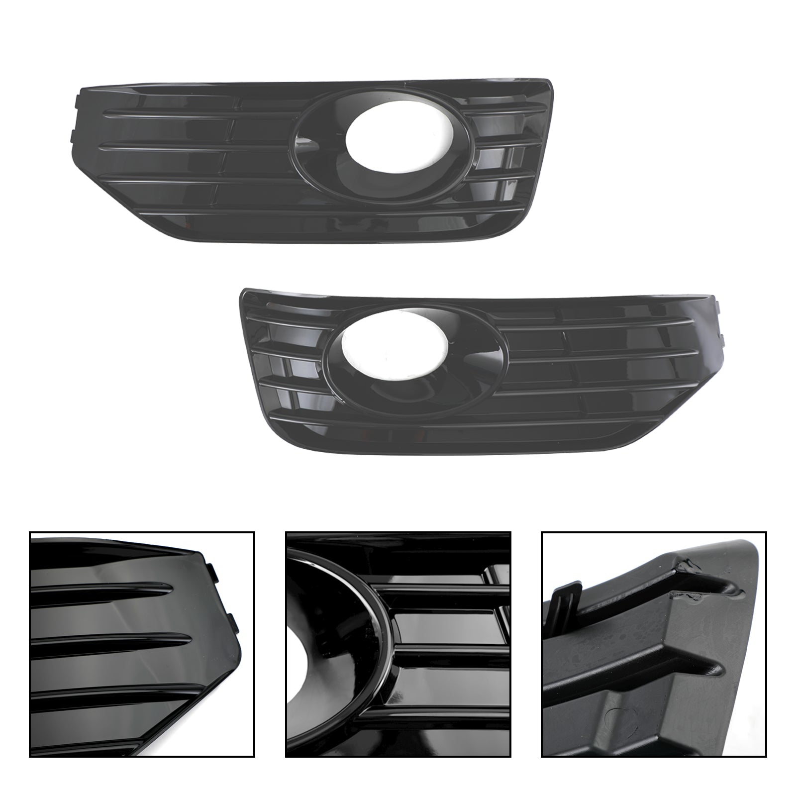 2010-2015 VW T5 T5.1 Glanzend zwart mistlamplichtafdekking inzetstuk S-line grille