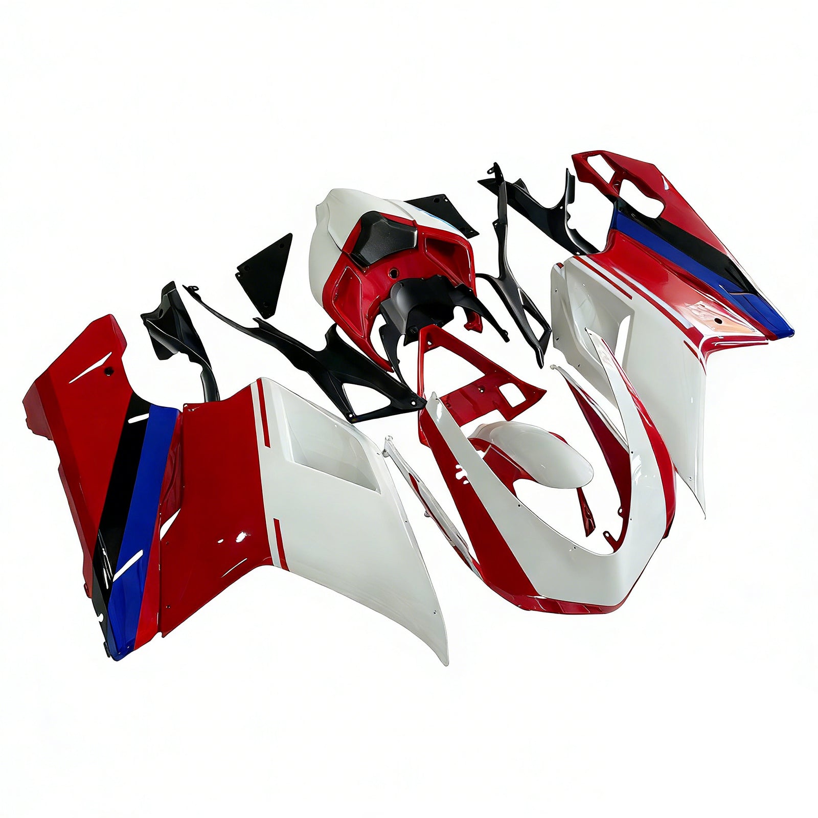 Kit de carénage par injection, carrosserie en plastique ABS, compatible avec Ducati 1098/1198/848 de 2007 à 2011