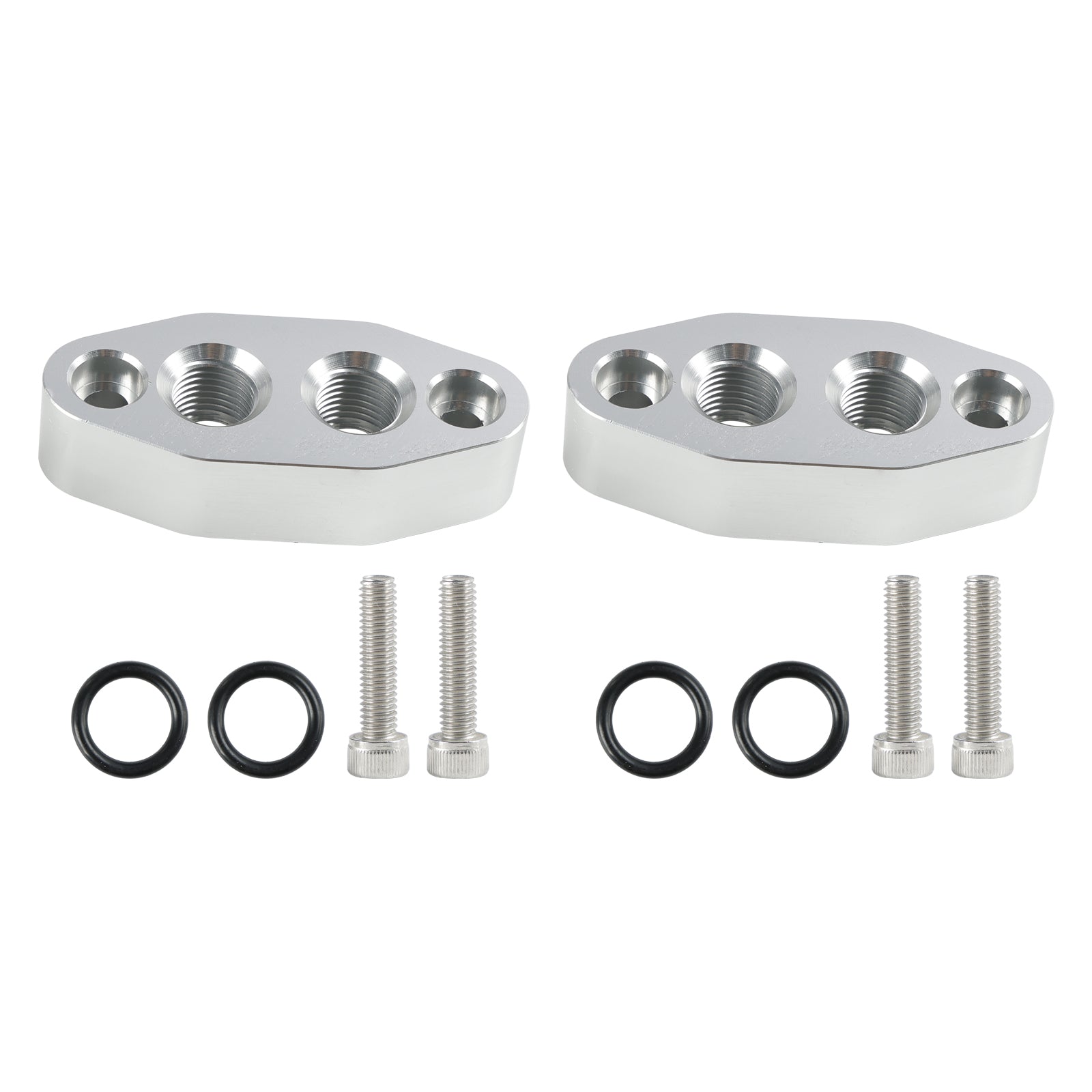 2 stuks oliekoeleradapter -6AN ORB O-ring inlaat-/uitlaatpoortplaat LS1 LSX LS3 LS LS2