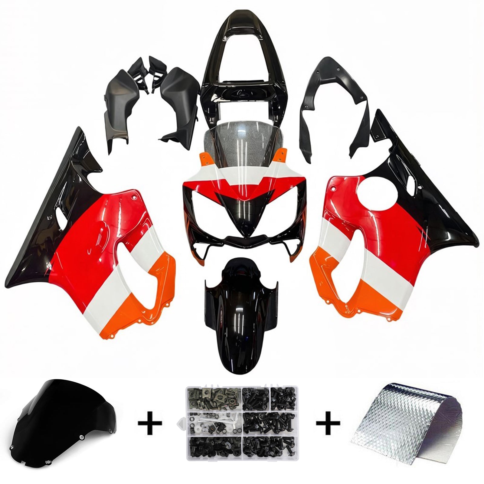 Kit de carénage par injection, carrosserie en plastique ABS pour Honda CBR600 F4i 2001-2003