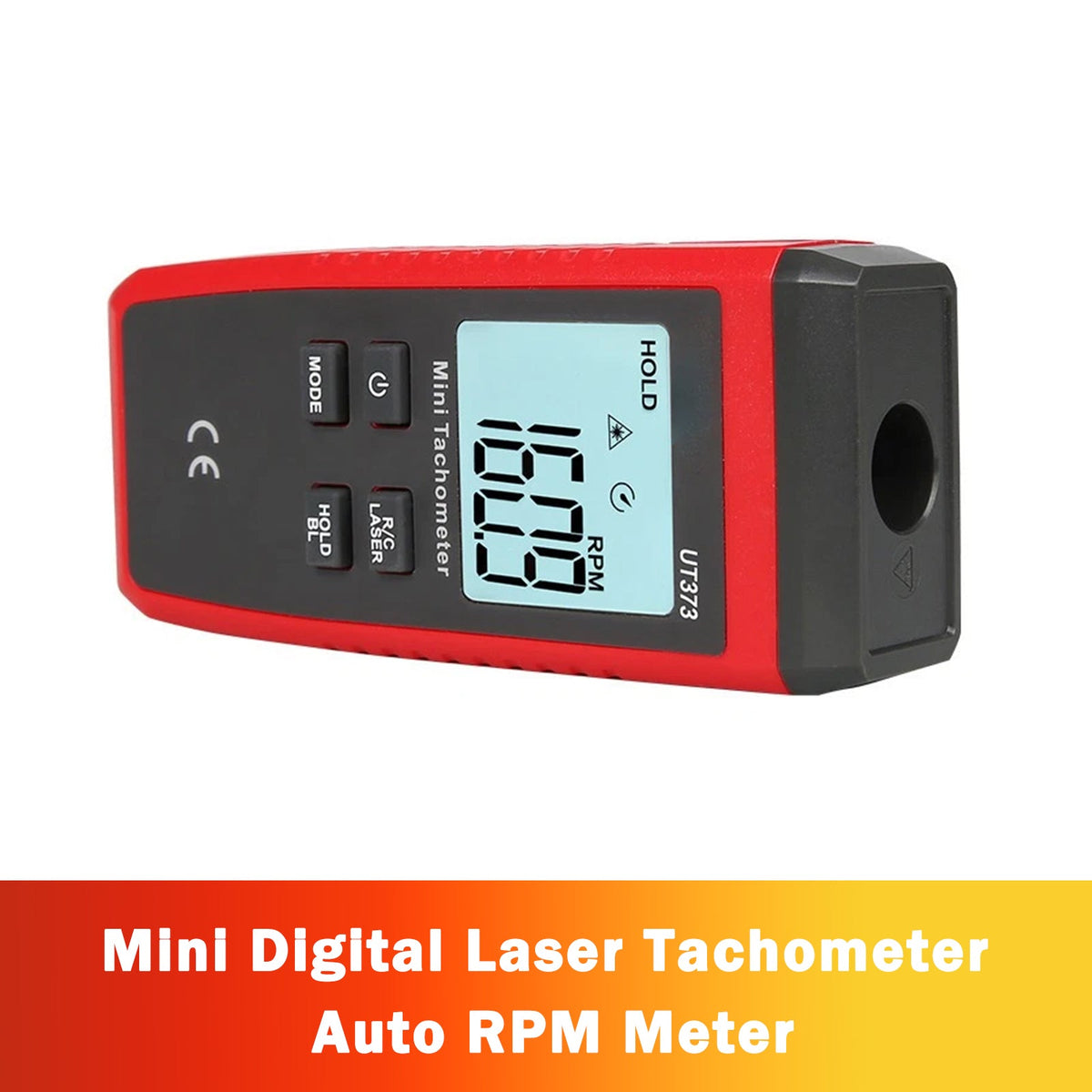 Tachymètre laser numérique sans contact UT373 avec écran LCD et mini-testeur de vitesse (RPM)