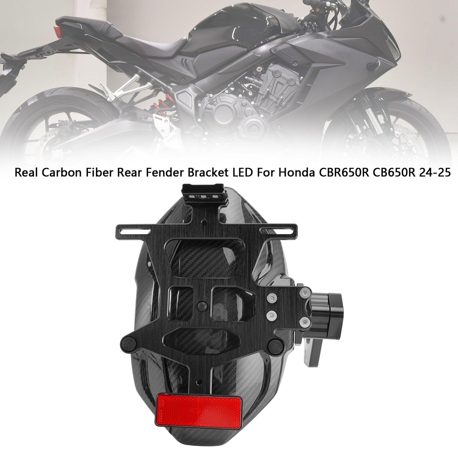 Takalokasuoja oikeassa LED-hiilikuitu Honda CB650R 2024-2025