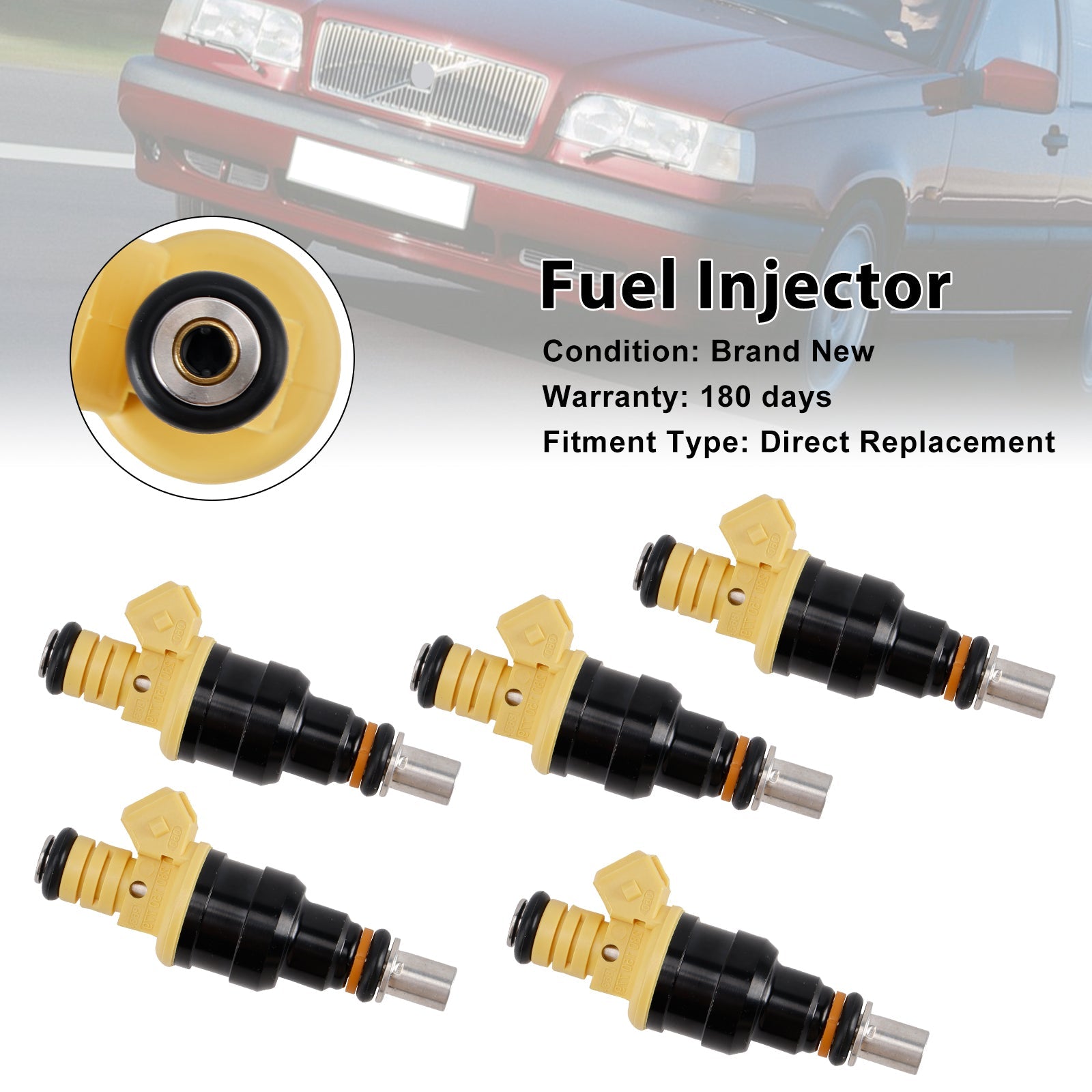 Injektor za gorivo 5 kosov 0280150779 za Volvo 850 2.4L 2,0L I5 1991-1997 852-12141