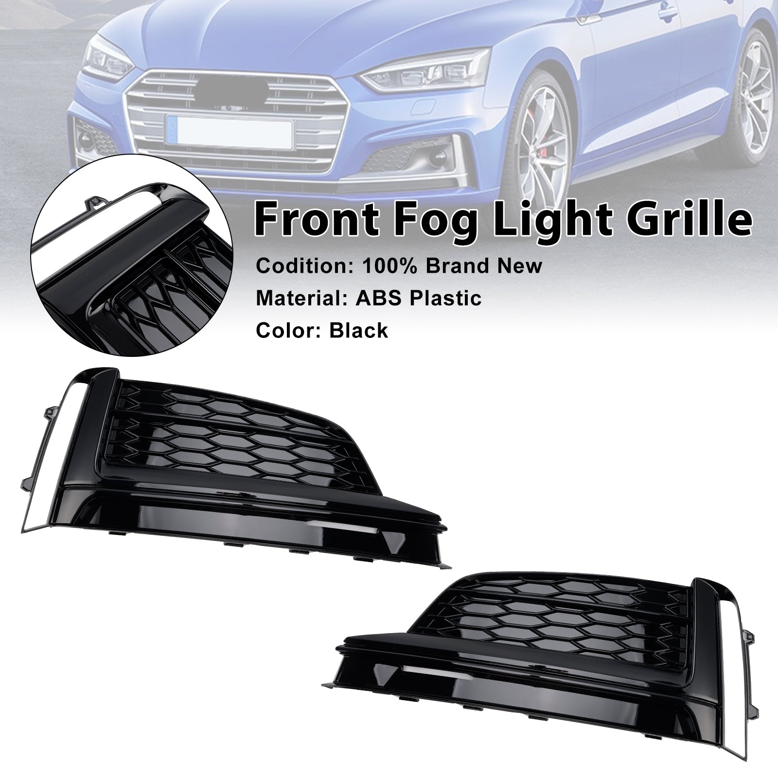 Grille de protection des phares antibrouillard avant pour Audi A5 S-Line S5 2018-2019