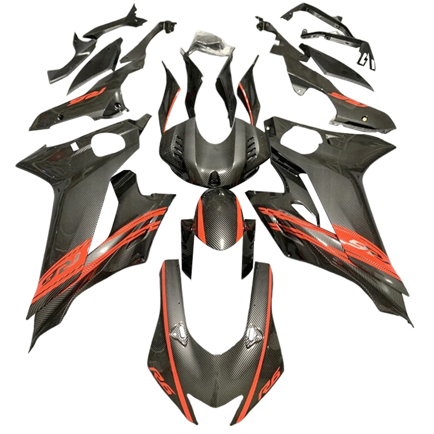 Injectiekuipset Yamaha YZF-R6 2017-2023 ABS kunststof carrosserie