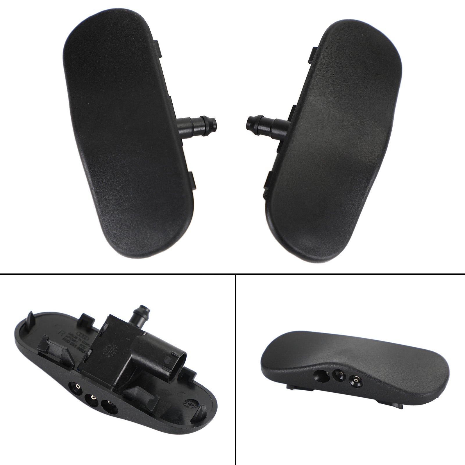 2x verwarmde voorruitsproeier sproeikop Jet voor AUDI 4GD955988 Generiek