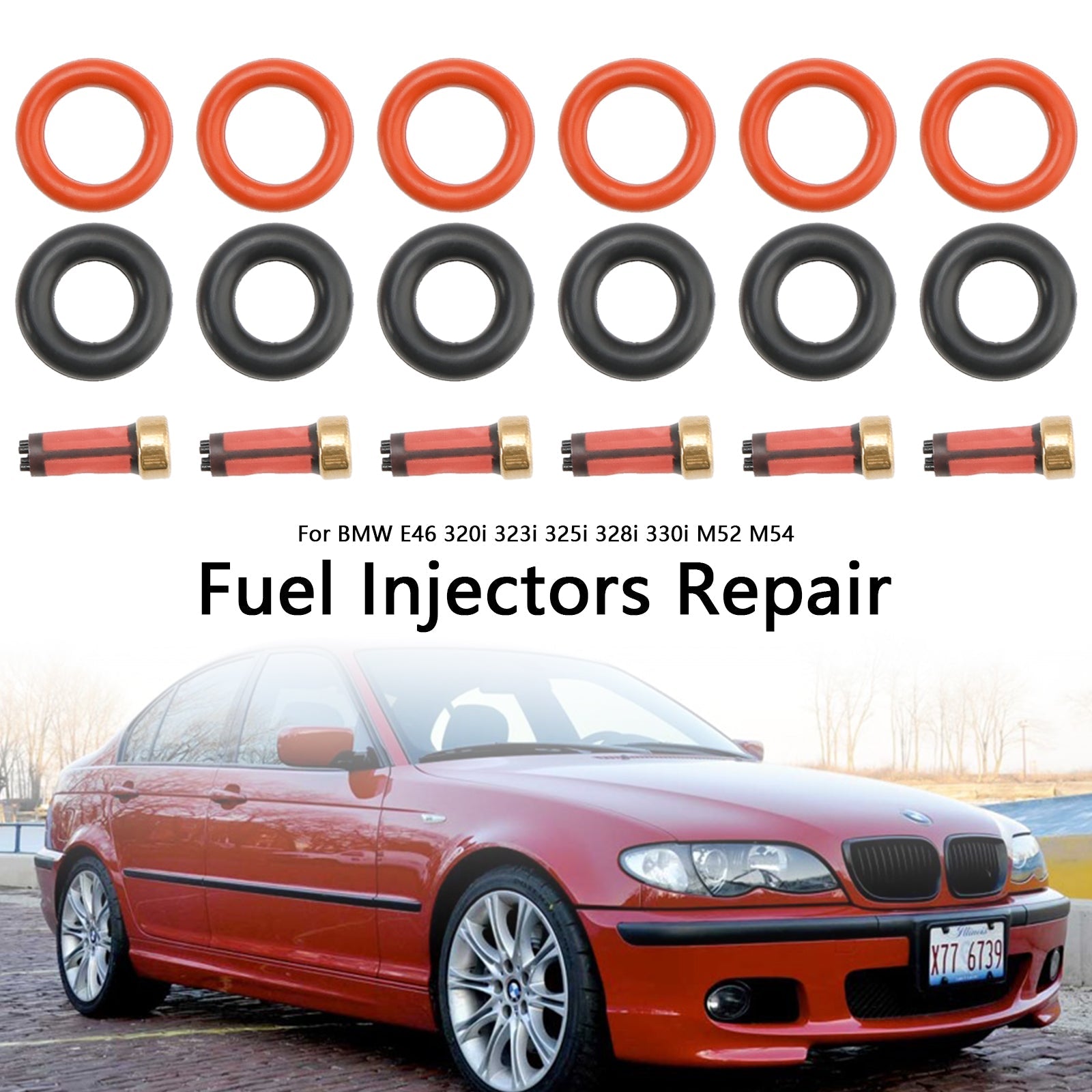 Kits de réparation d'injecteur de carburant BMW E46 320i 323i 325i 328i 330i M52 M54 13537546244 13641437487