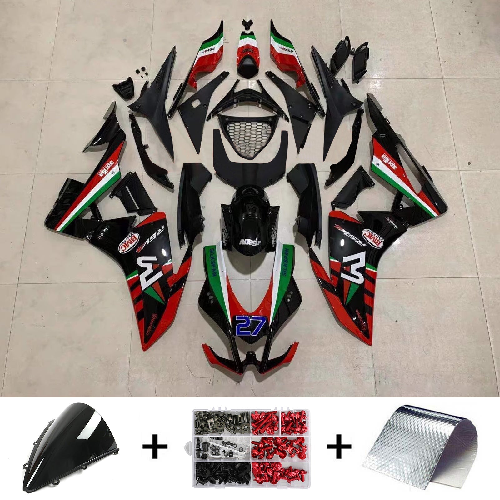 Kit de carénage d'injection Aprilia RSV4 1000 2016-2020 Carrosserie Plastique