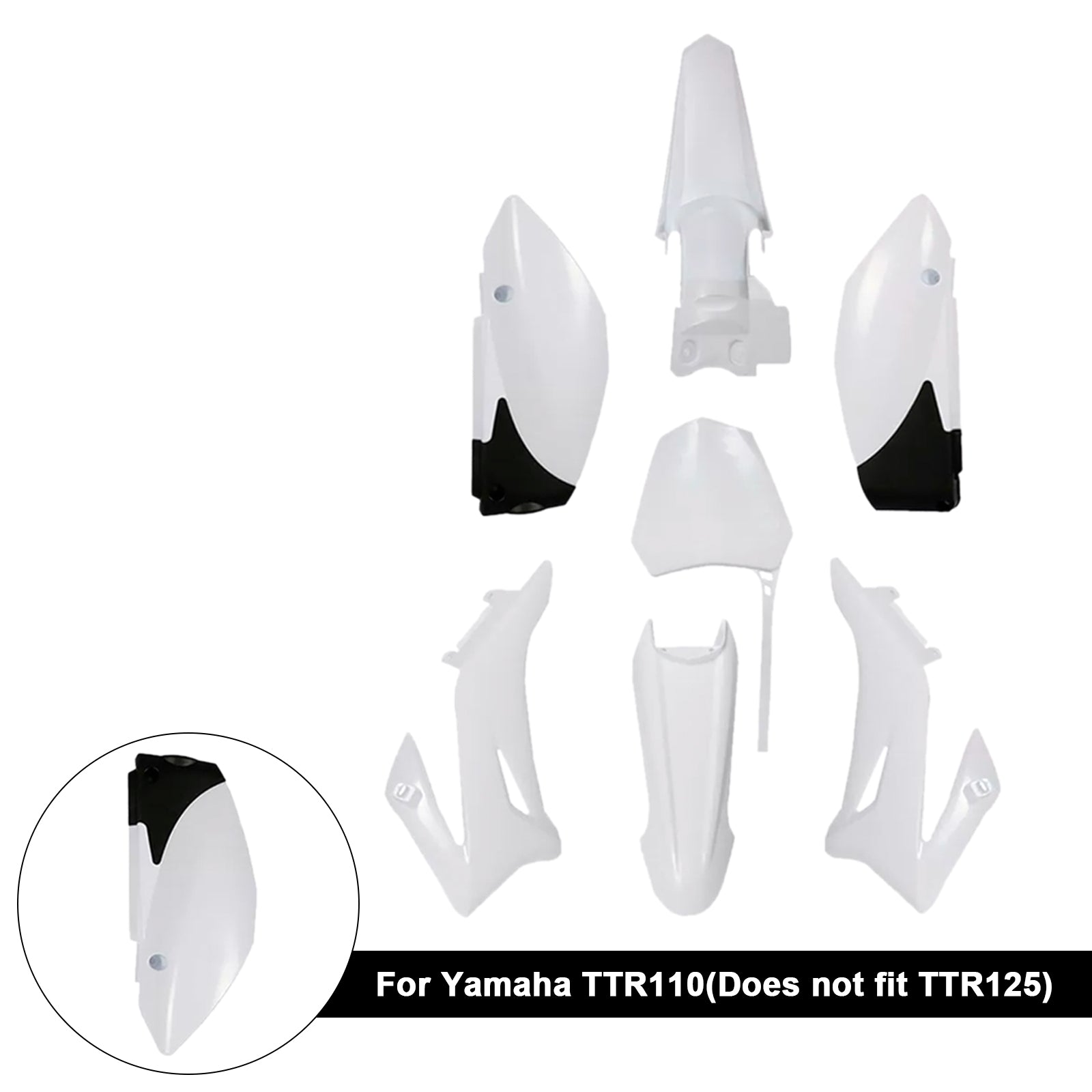 Kit carrosserie plastique et carénage garde-boue pour moto tout-terrain Yamaha TTR110