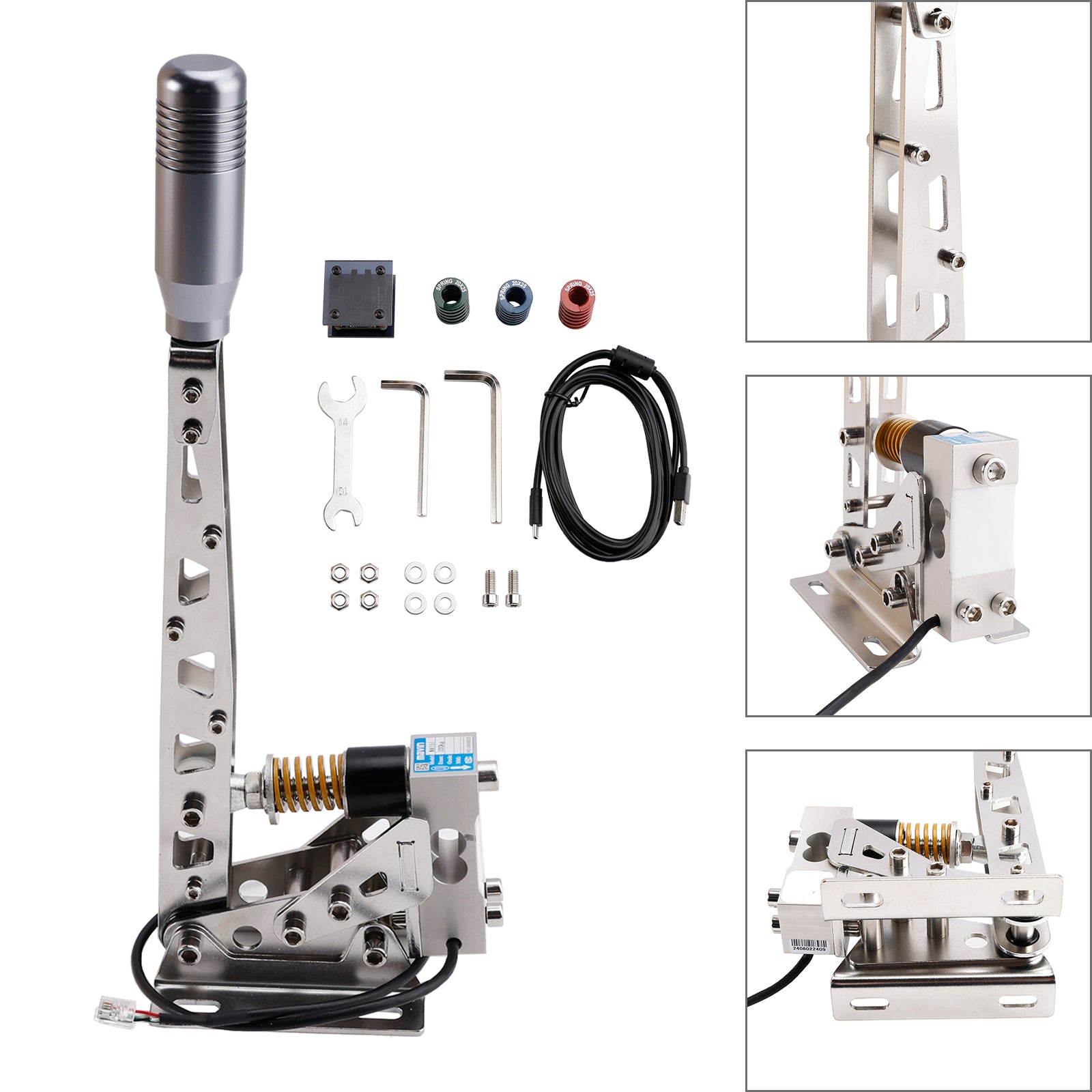 Jeu de course avec frein à main USB 64 bits, cellule de charge 200 kg, pour Logitech G29/G27/G25