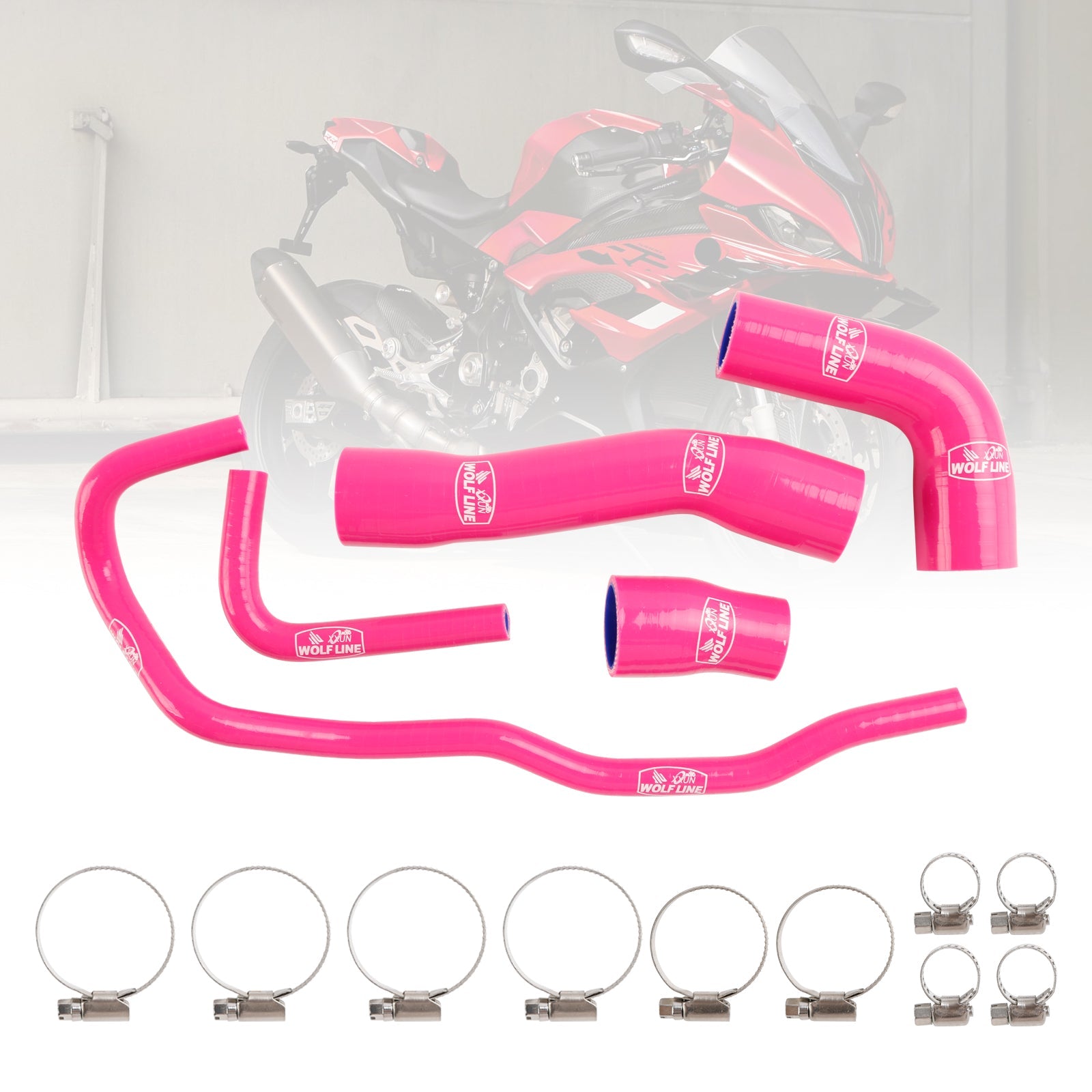 Kit de durites de refroidissement en silicone pour radiateur BMW S1000RR 2019-2023