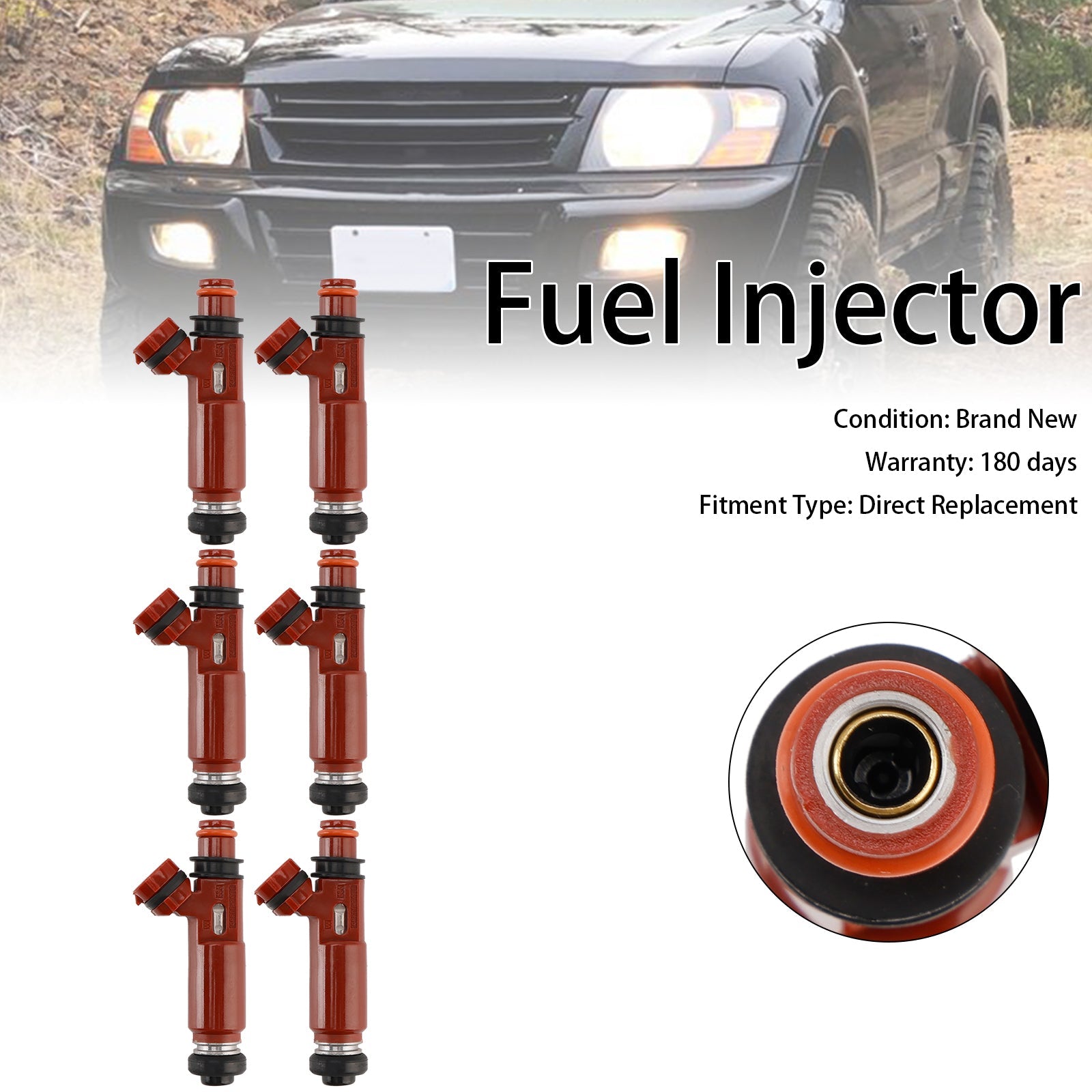 6-osainen polttoaineen ruiskutus Mitsubishi Monterolle 3,5 L 2001-2002 MD357267 195500-3970