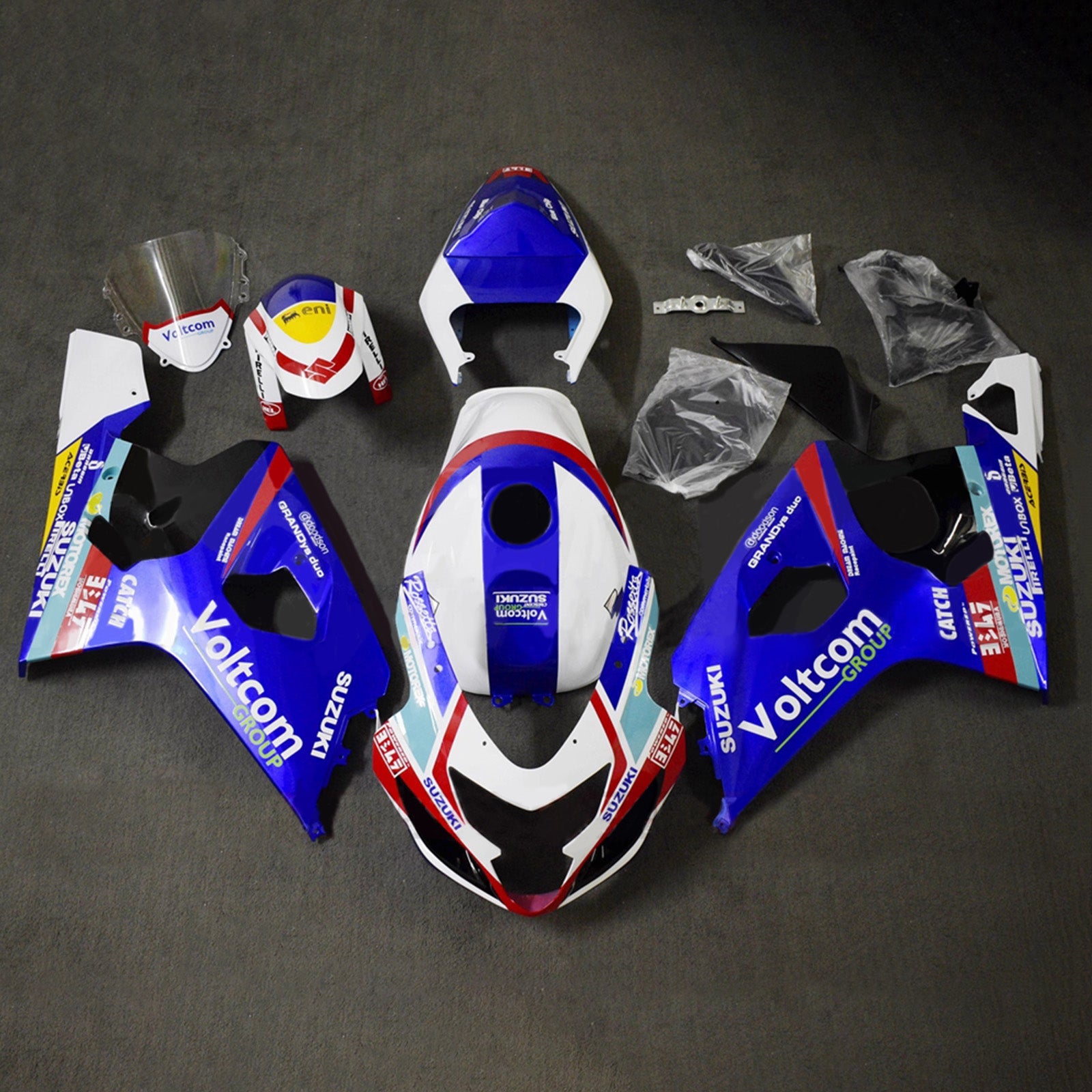 Kit de carénage injecté en plastique ABS pour Suzuki GSXR 600/750 2004-2005 K4