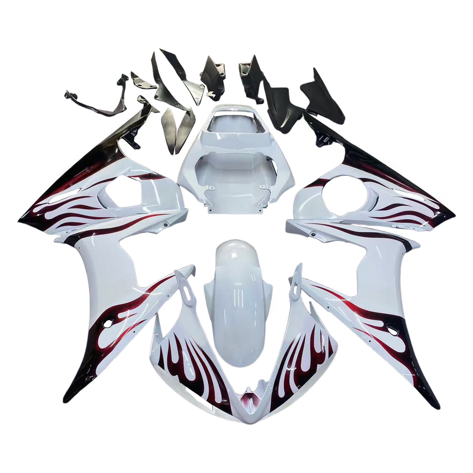 Kit de carénage par injection, carrosserie en plastique ABS, compatible avec Yamaha YZF 600 R6 2005
