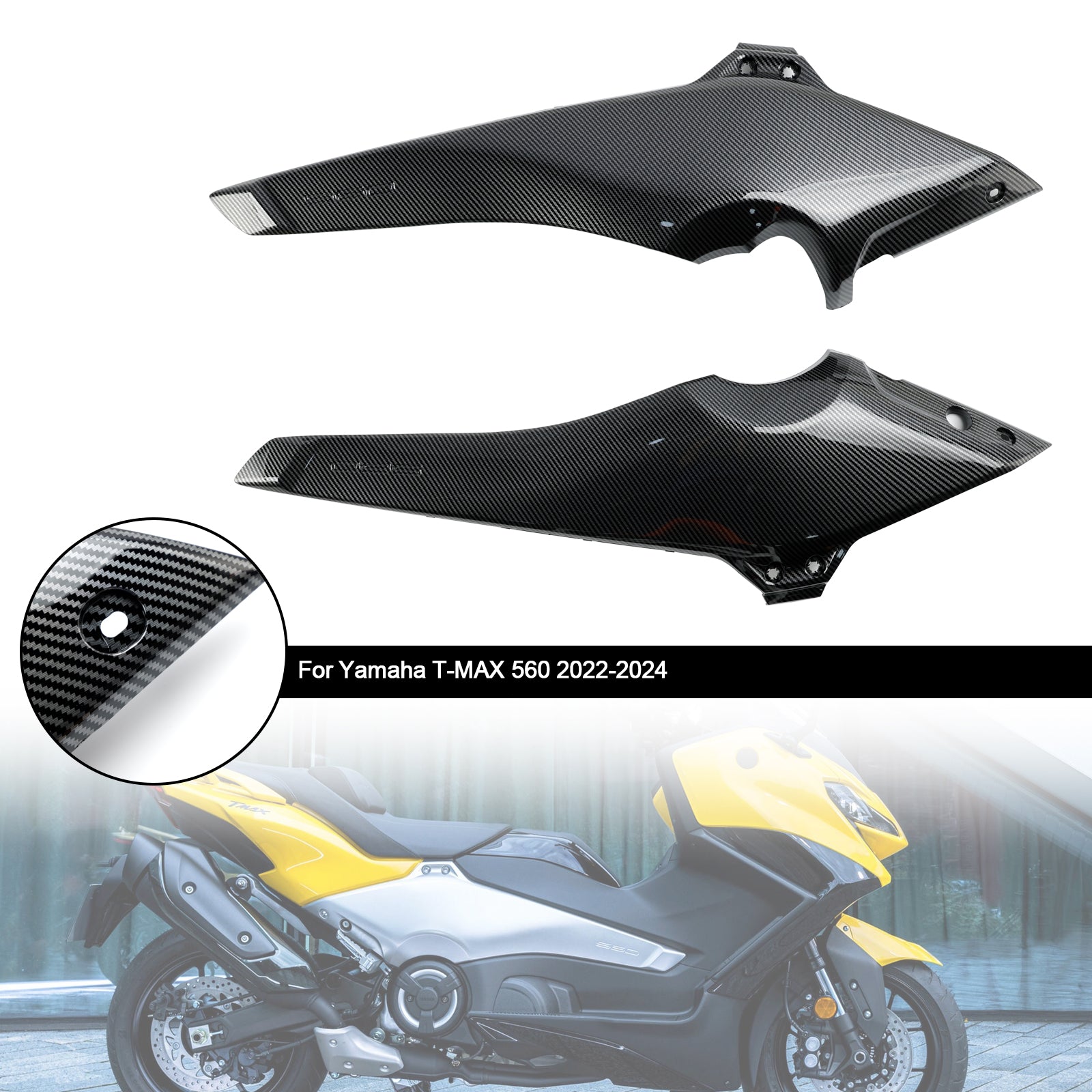 Boczne panele osłony ramy, owiewki dla Yamaha T-Max 560 2022-2024