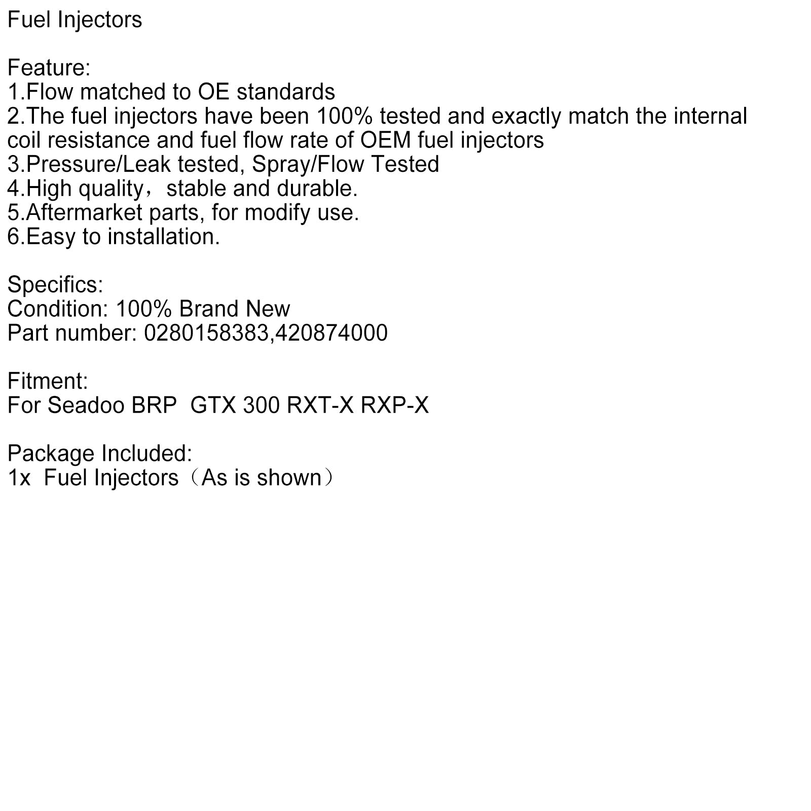 Sea Doo BRP GTX 300 RXT-X RXP-X 0280158383 420874000