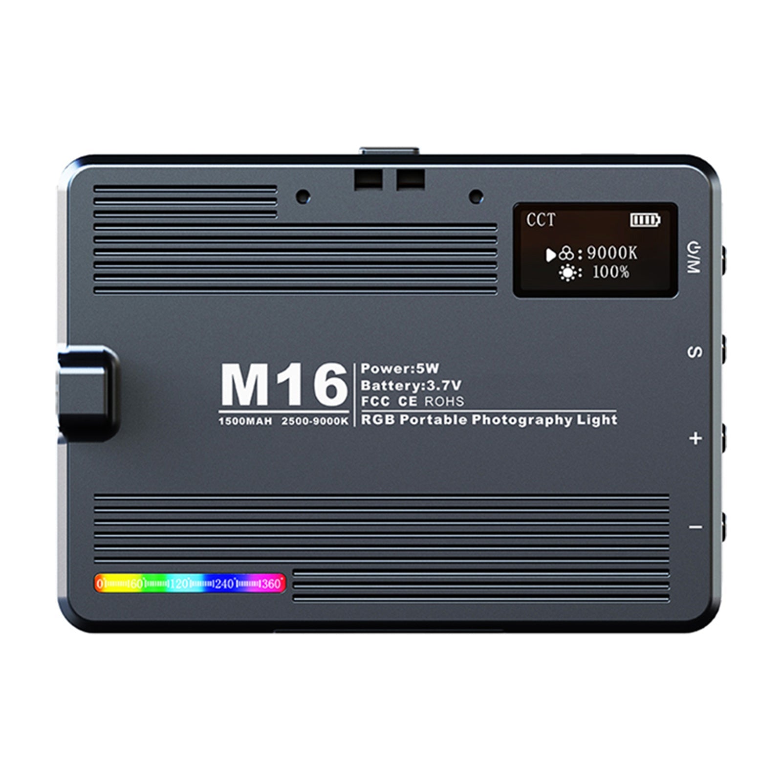 Linterna RGB 3000-9900K Luz de relleno LED RGB delgada a todo color Luz viva suave