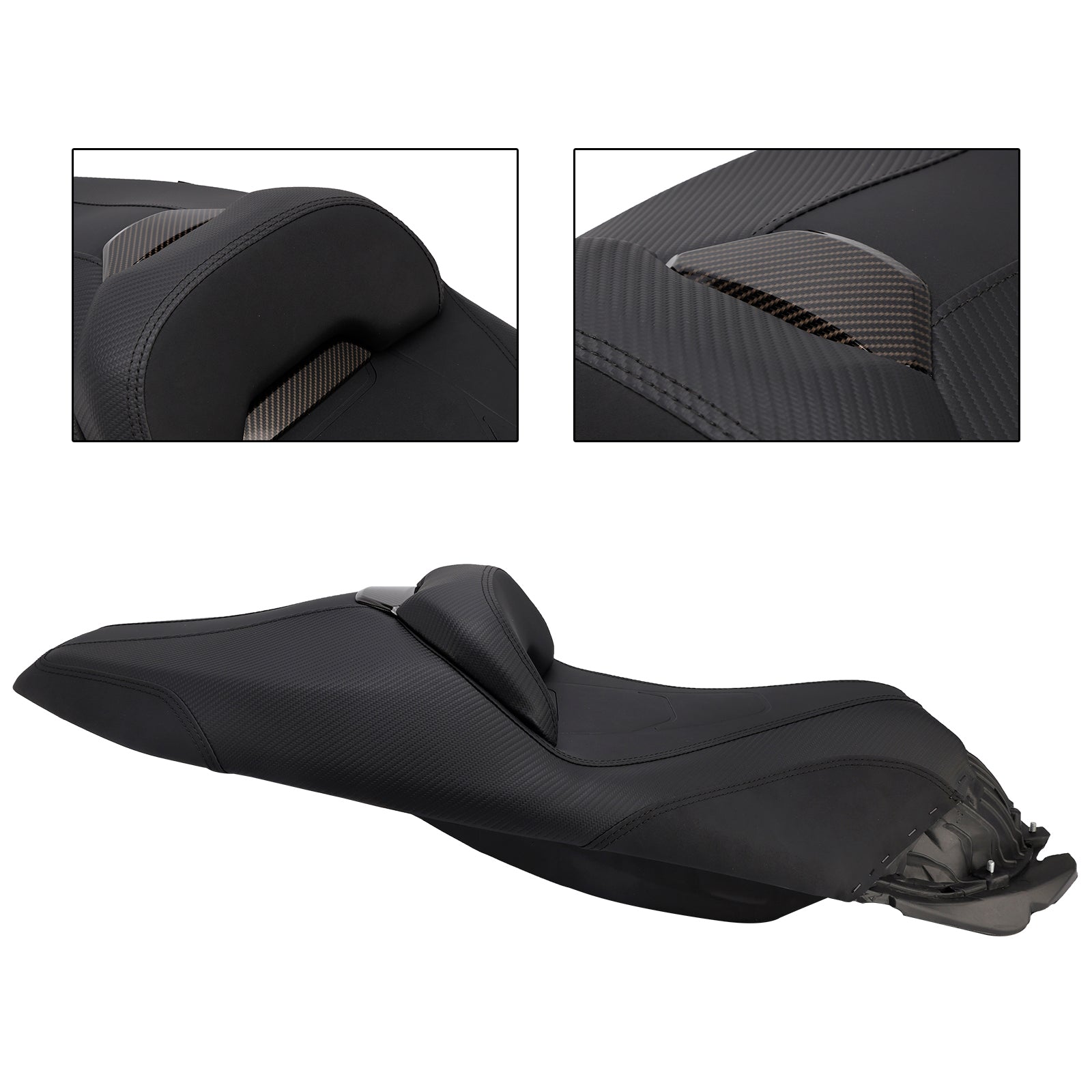 Siège passager complet avec dossier orange pour Honda Adv350 (2022-2025).