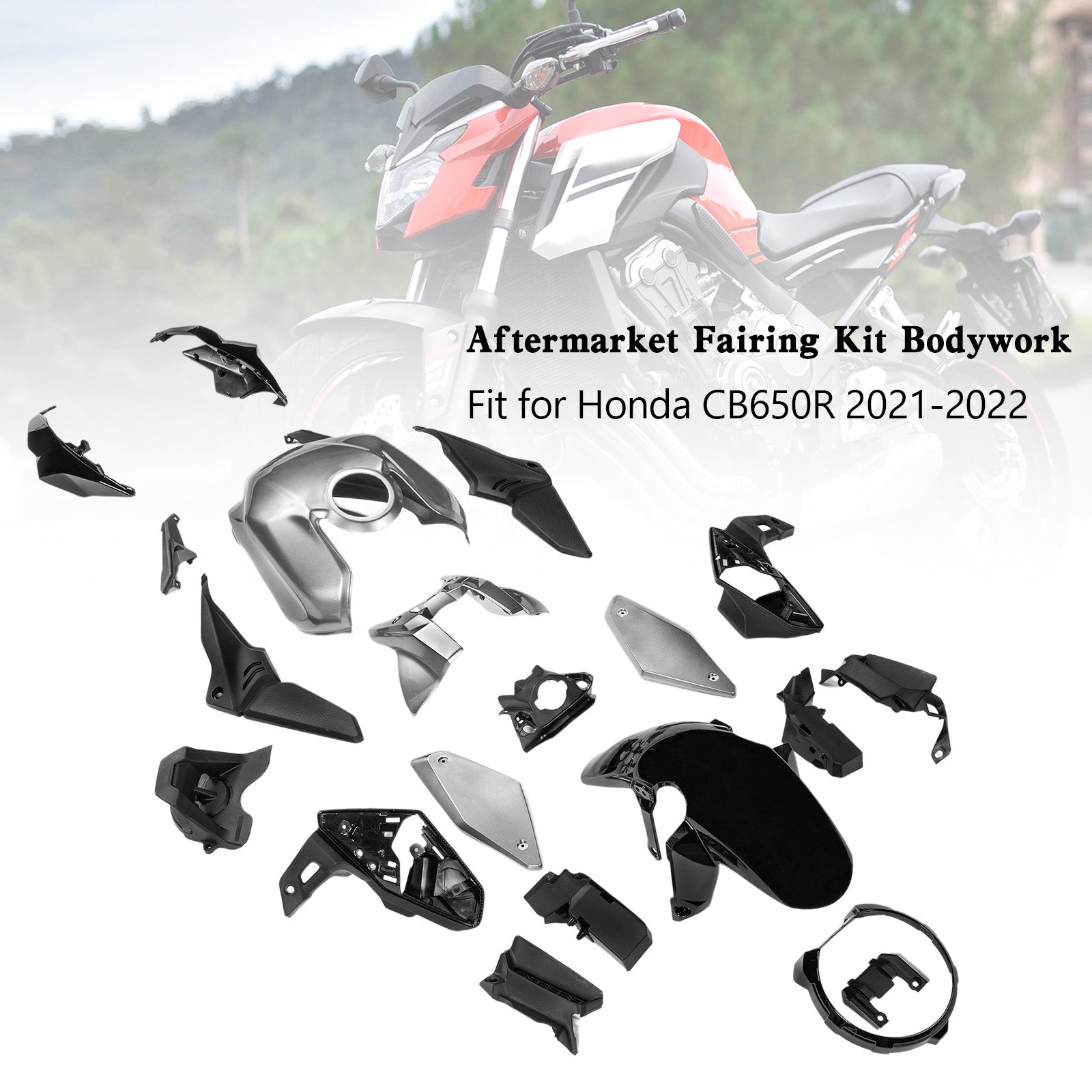 Carénage de moulage par injection en plastique ABS adapté pour Honda CB 650 R CB650R 2021-2023 03#