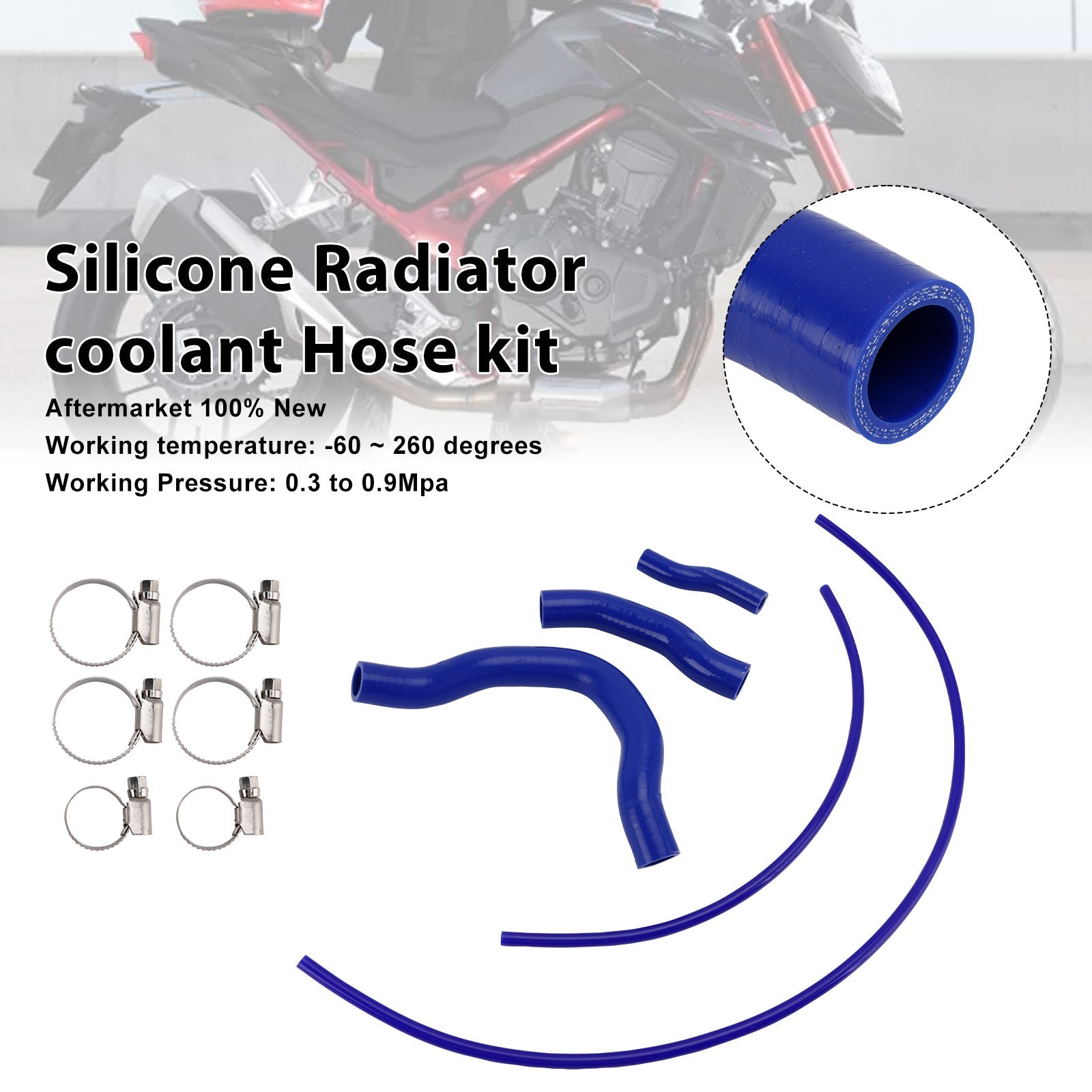 Durite de refroidissement en silicone pour radiateur Honda CB750 Hornet XL750 Transalp 23-25