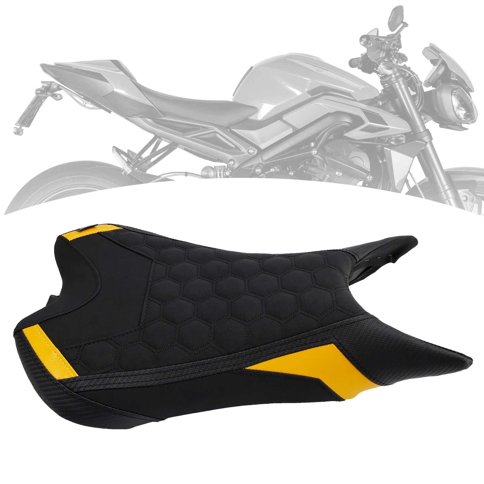 Cuscino per sedile anteriore conducente Red Raider per Street Triple 765R/RS (2023-2025).