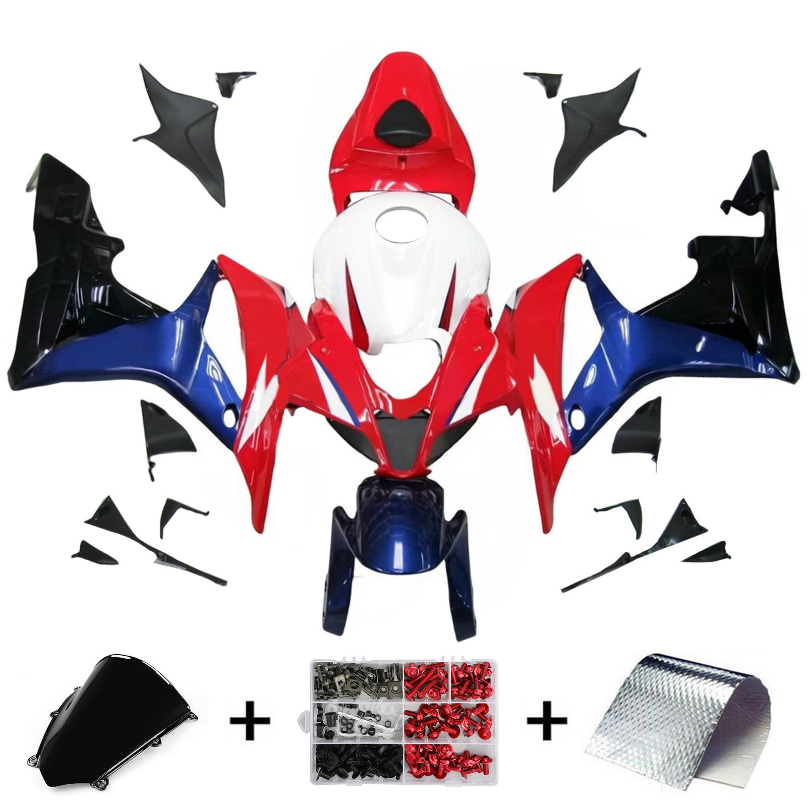 Kit de carénage par injection, carrosserie en plastique ABS pour Honda CBR600RR 2007-2008 F5
