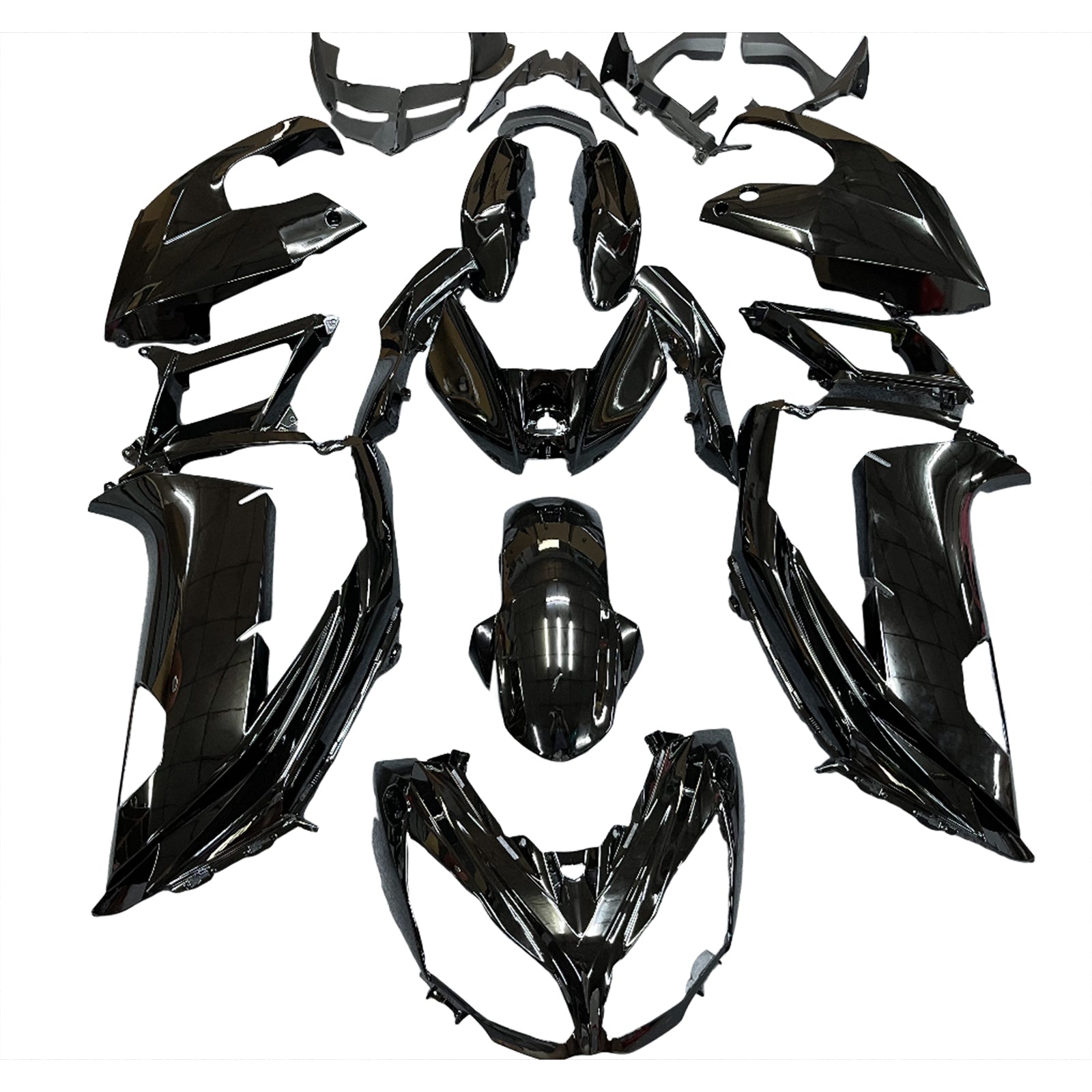 Kit de carénage en plastique moulé par injection noir brillant pour Kawasaki Ninja 650 EX650 2012-2016