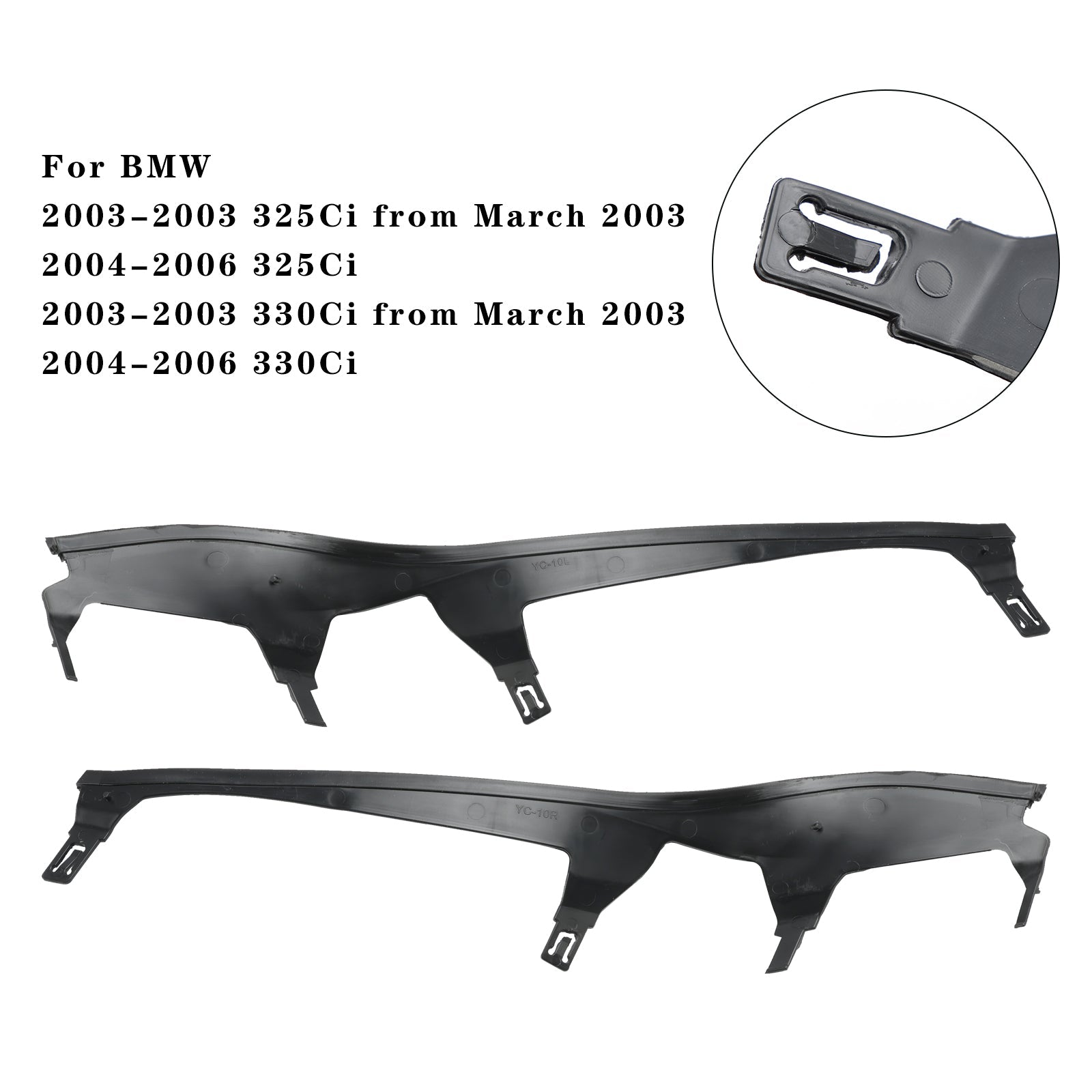 Par de tiras de cubierta de faro superior L + R para BMW 3 E46 COUPE CABRIO LCI