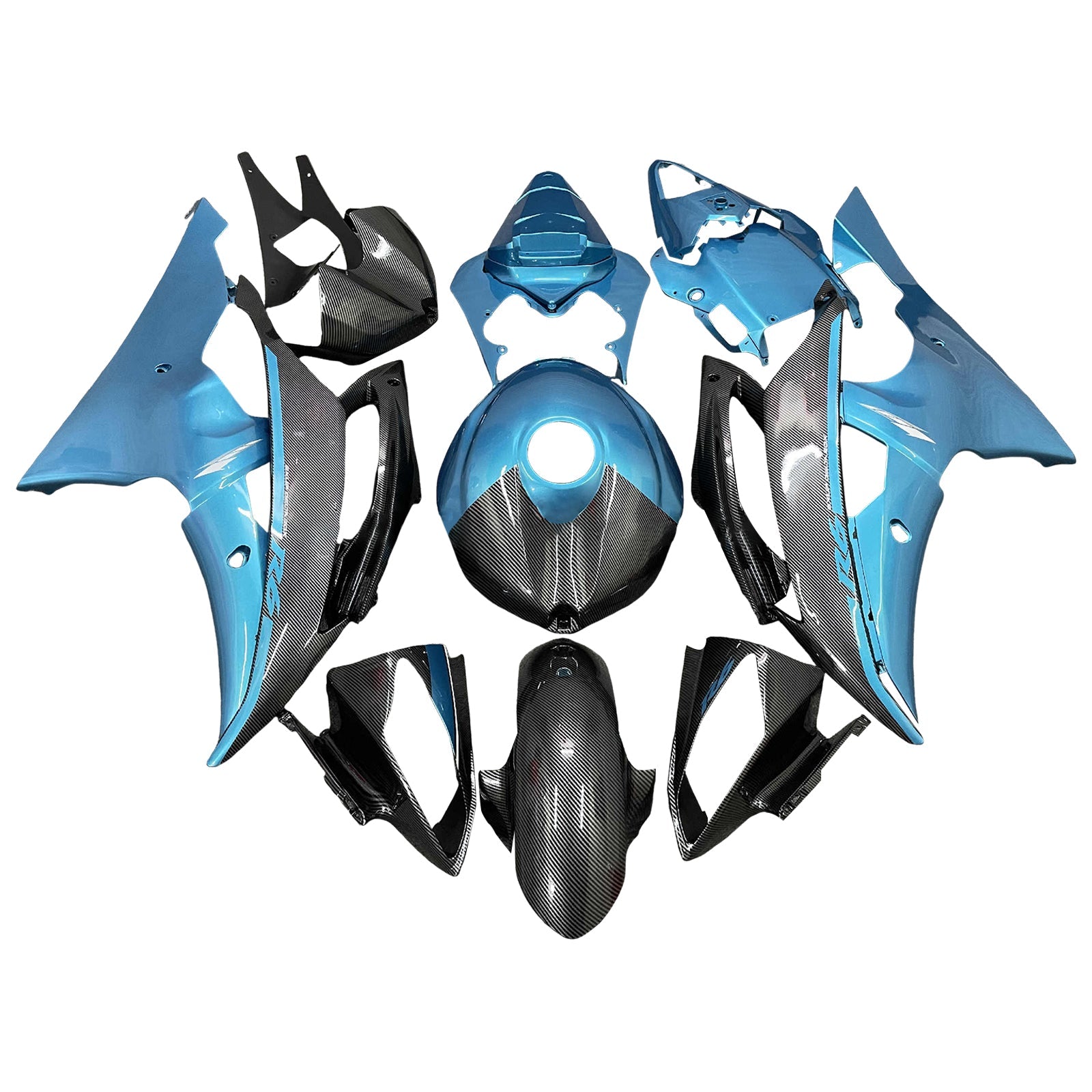 Kit carenatura iniettata in plastica ABS per Yamaha YZFR6 YZF-R6 2008-2016