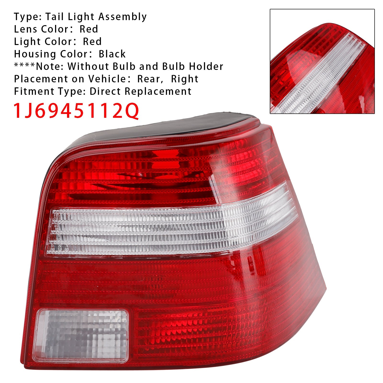 Desna zadnja luč za VW Golf MK4 Hatchback (1997-2005) - Kataloška številka : 1J6945112Q