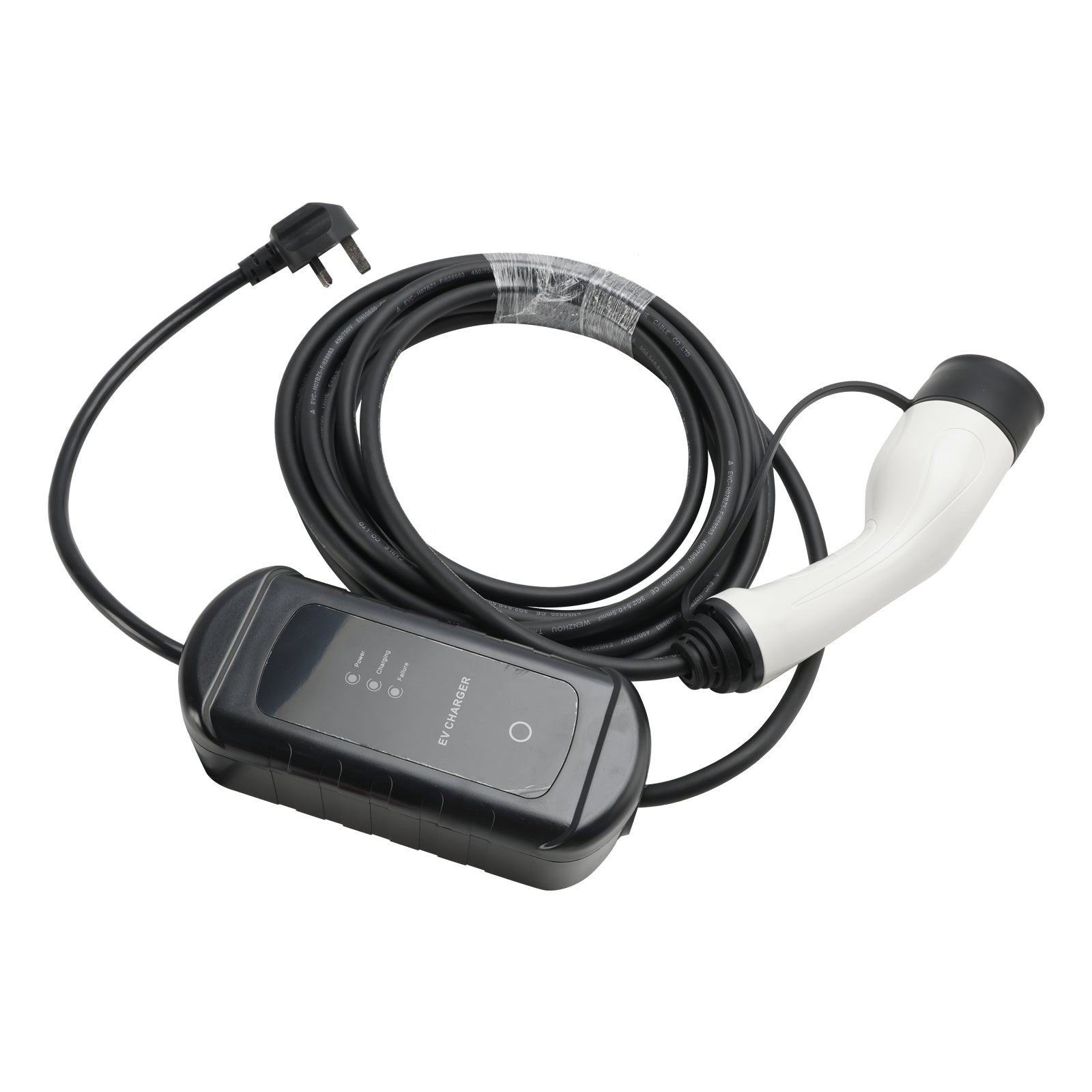 Przenośna ładowarka EV typu 2, kabel o długości 8 metrów, 3-pinowa wtyczka brytyjska, 10 A