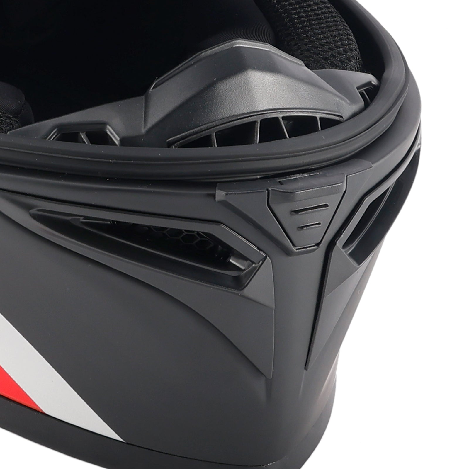 Casque moto intégral DOT pour adulte, rouge et noir