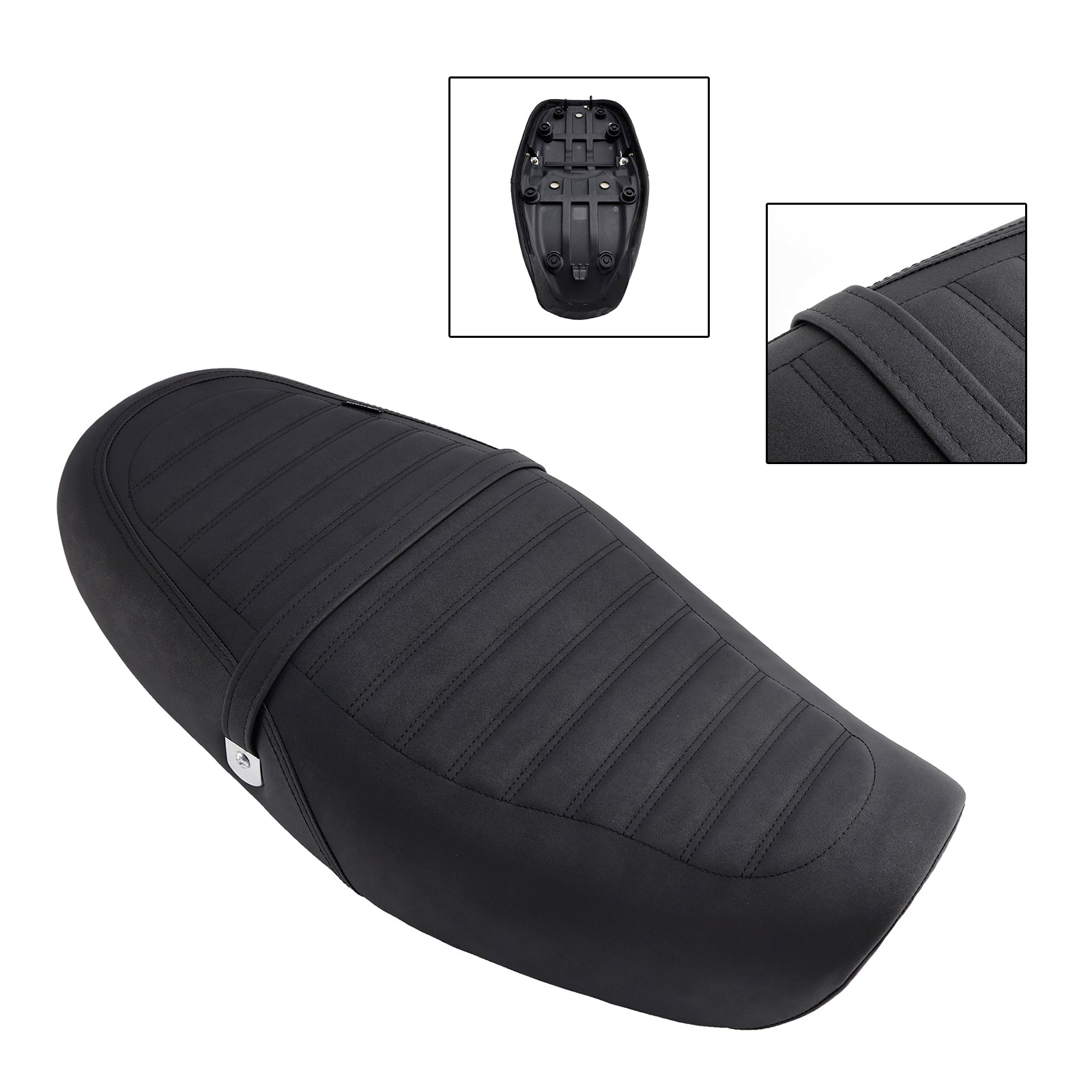 Bestuurder en voor/achter passagiersstoel Zwart voor Kawasaki Z900R 2018-2024