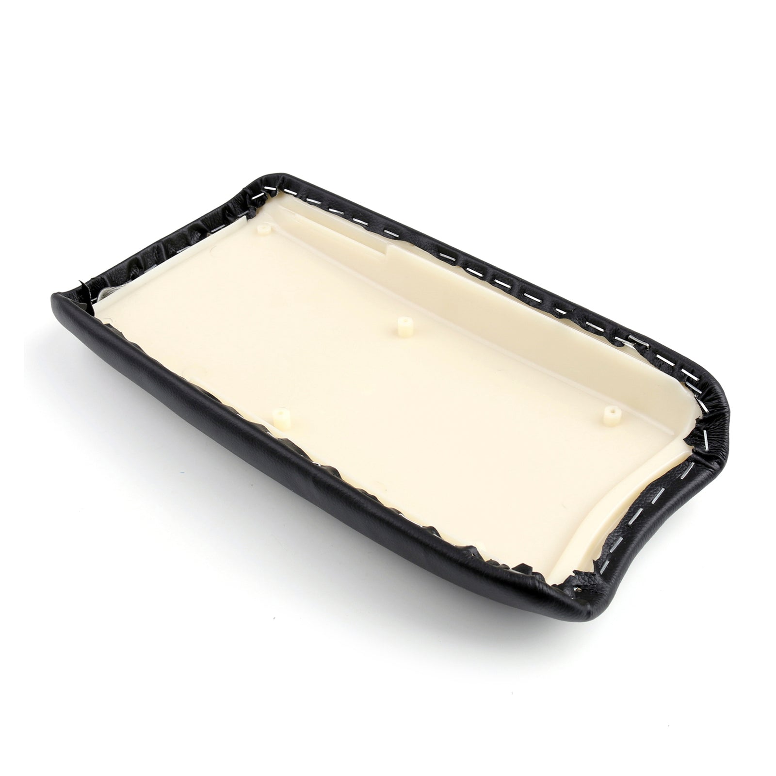 Couvercle de console centrale d'accoudoir en cuir noir pour Honda Civic 2006-2009