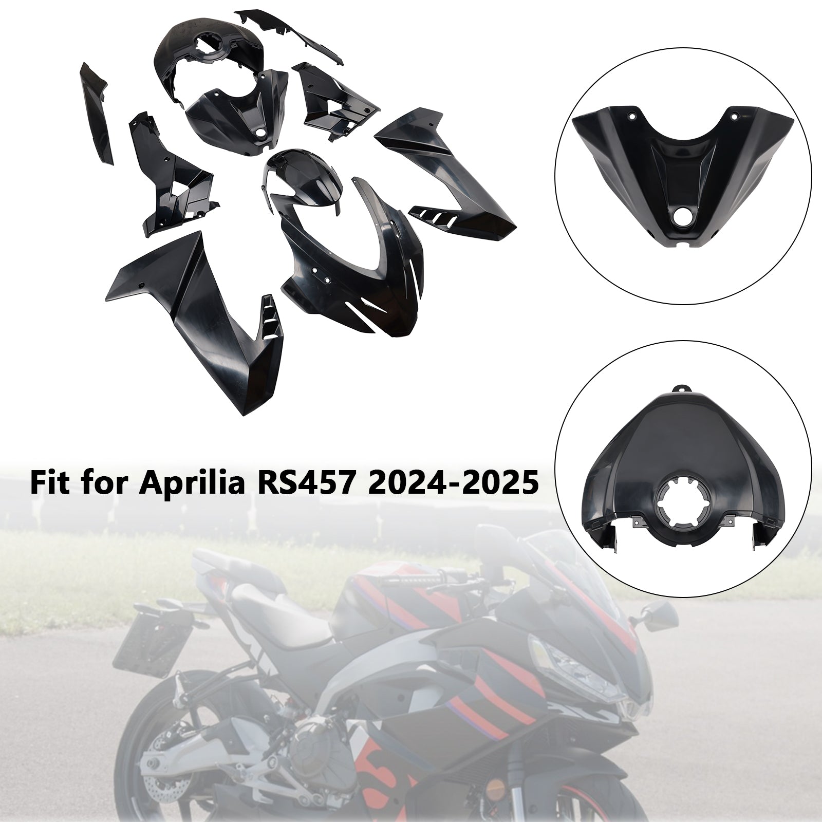 Carénage de carrosserie injecté non peint pour Aprilia RS457 2024-2025