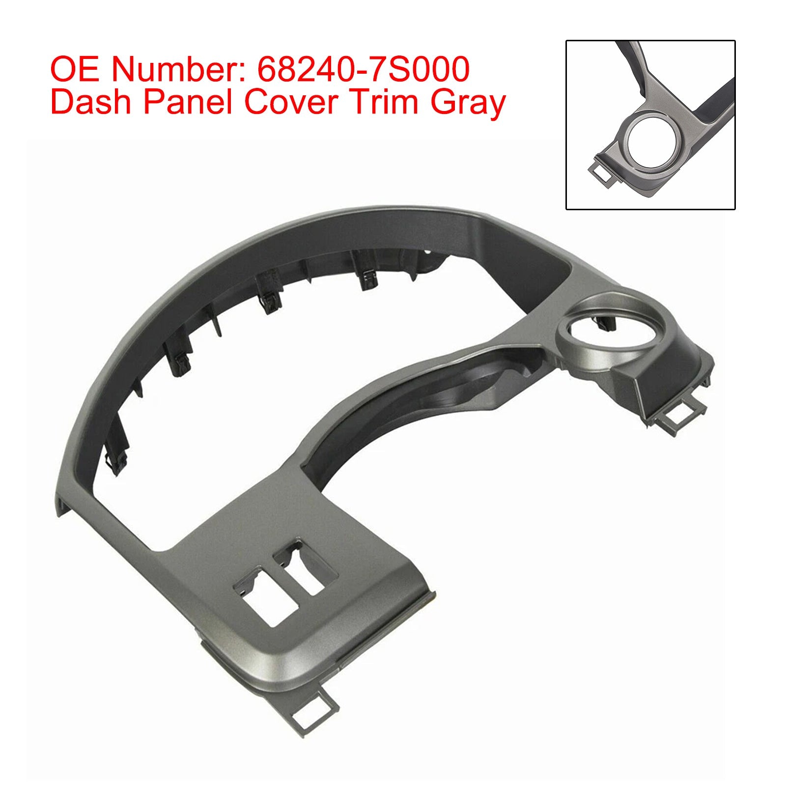 Siva armaturna plošča gauge pokrov za Nissan Titan Armada 2004-2006 68240-7S000