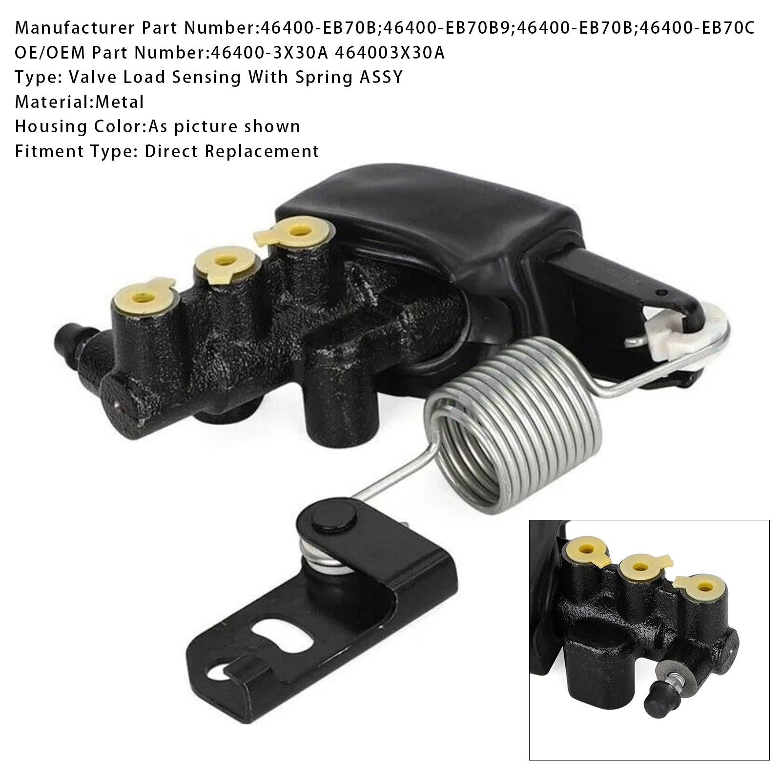 Zawór wykrywania hamulca ze sprężyną dla Nissana Navara 46400-EB70B